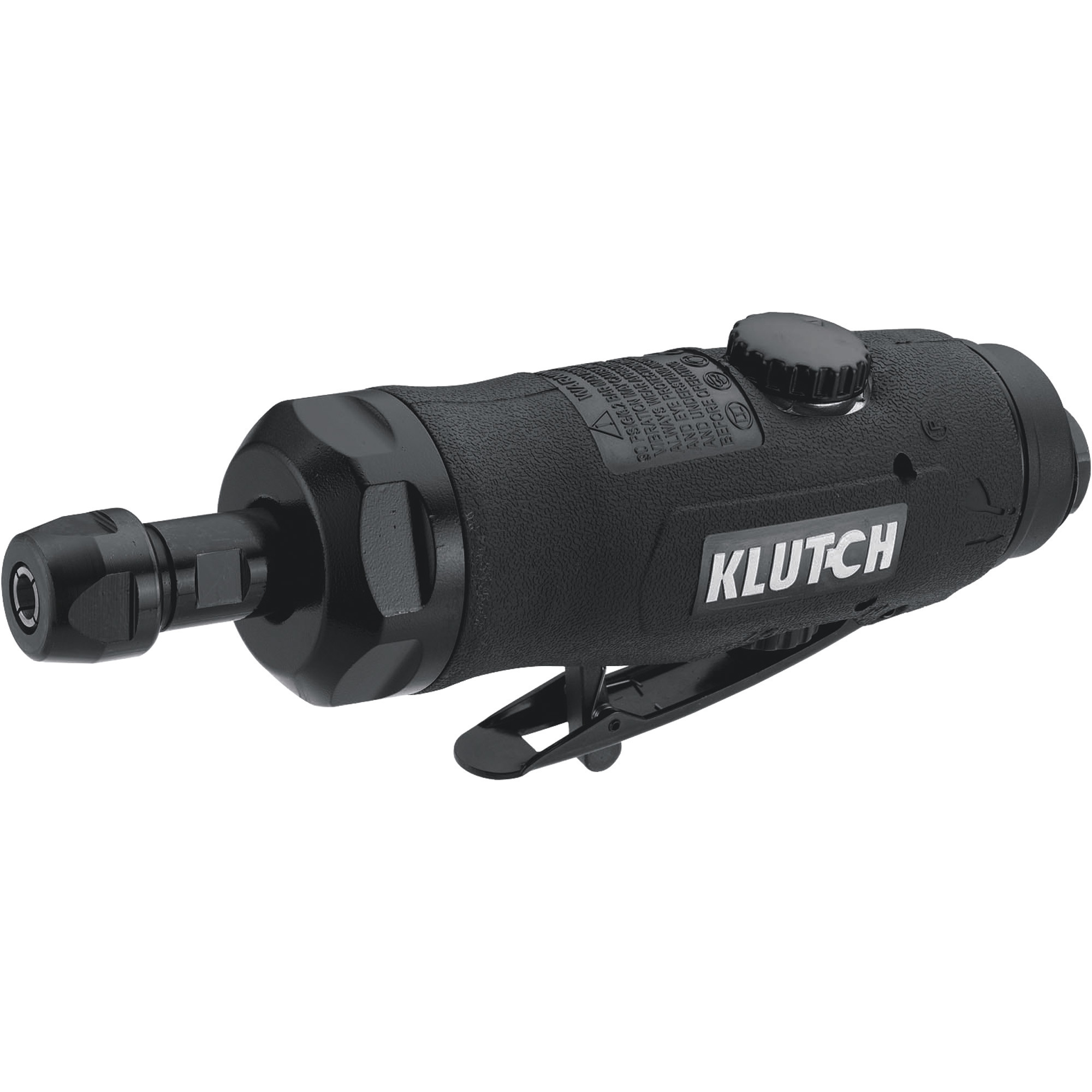 Amoladora neumática de matriz Klutch de baja sonoridad con portabrocas de 1/4 pulgadas