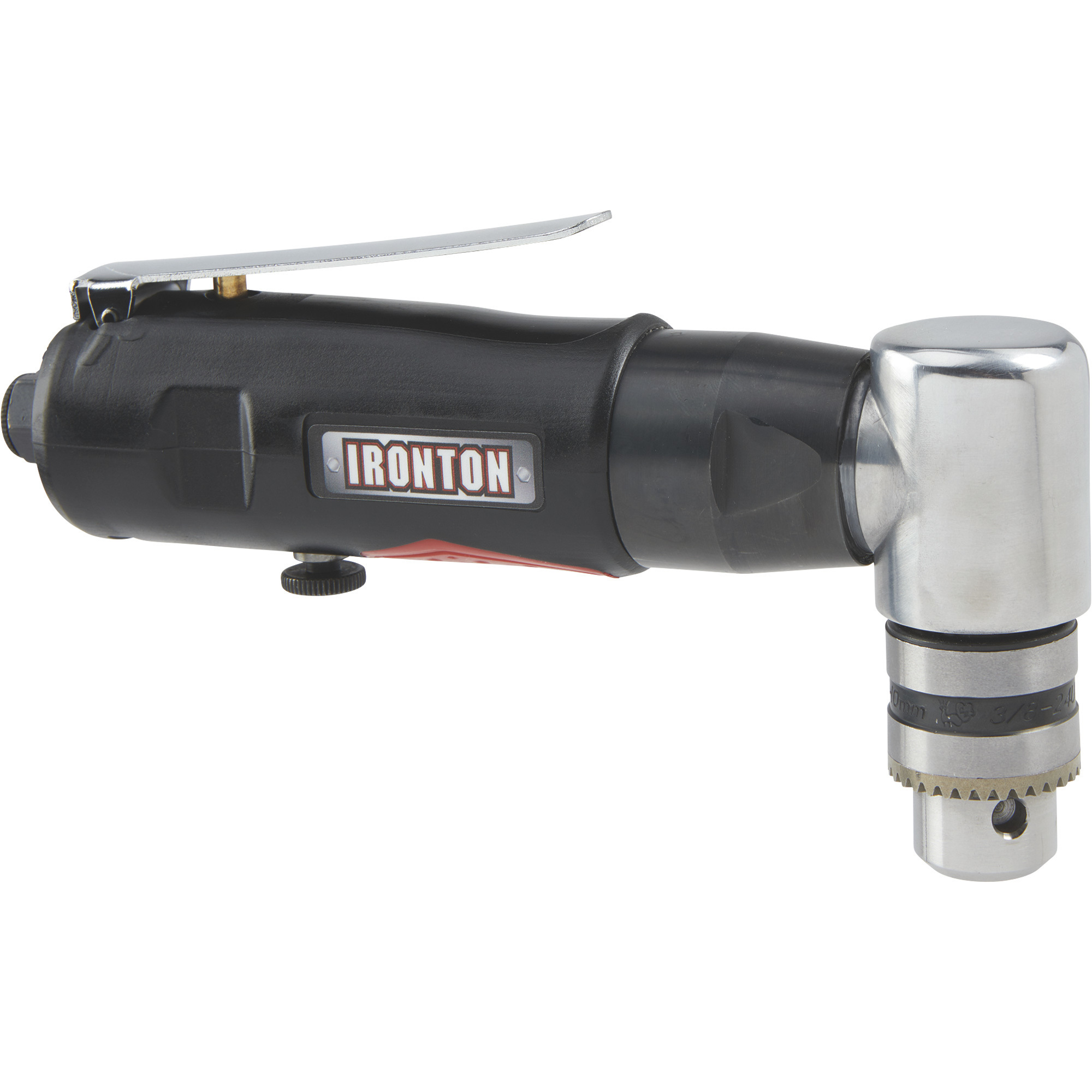 Barrenadora de Ángulo Ironton de 3/8 pulgadas, Reversible, 1400 RPM.