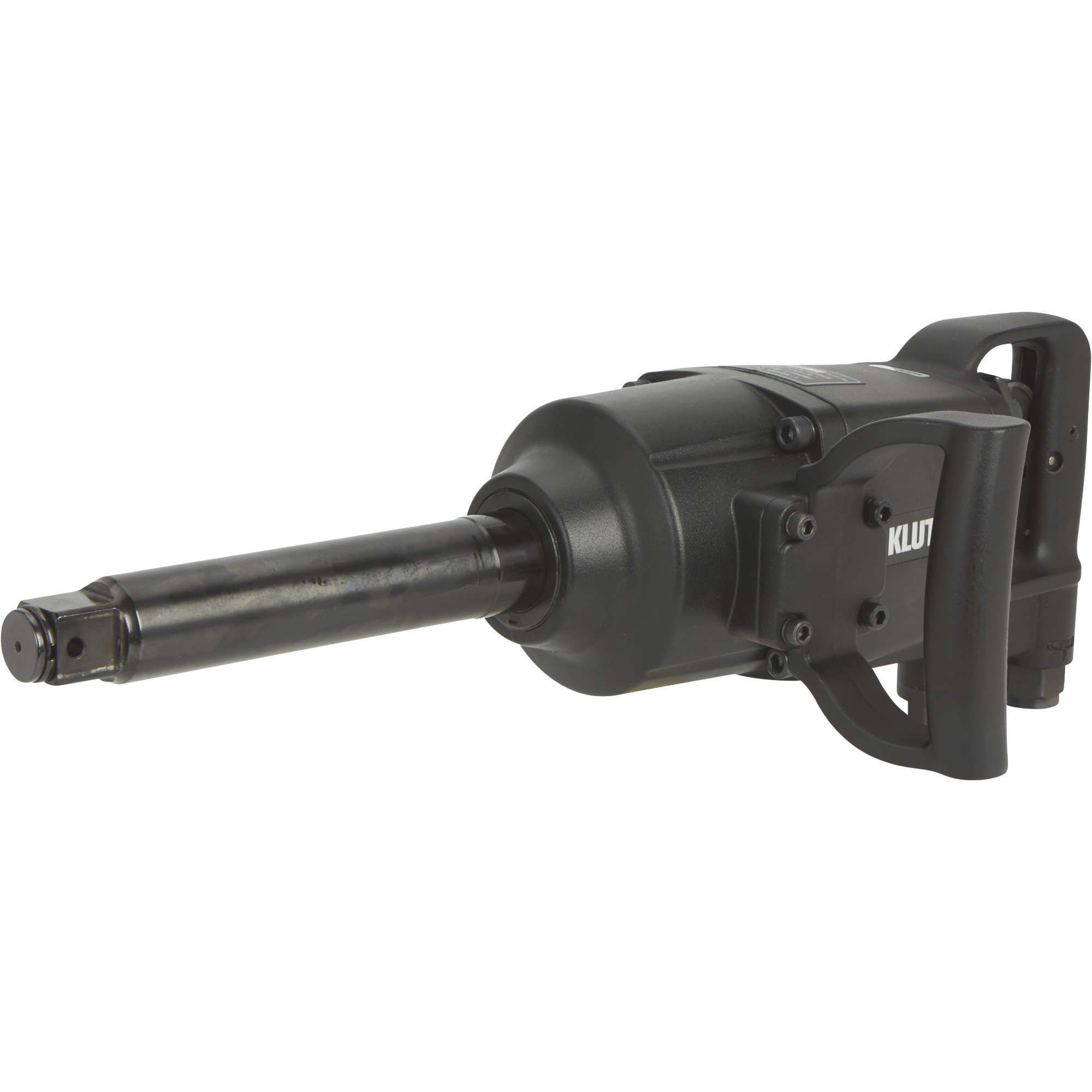 Llave de impacto neumática Klutch Heavy-Duty con yunque de 8 pulgadas y mango en D, 1 pulgada de disco, 10 CFM, 2500 ft/lb de torque.