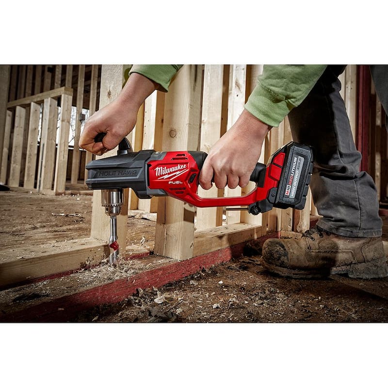 Milwaukee M18 FUEL GEN II Taladro angular derecho Hole Hawg inalámbrico sin escobillas de litio de 18 voltios con M18 FUEL Hackzall - 2807-20-2719-20