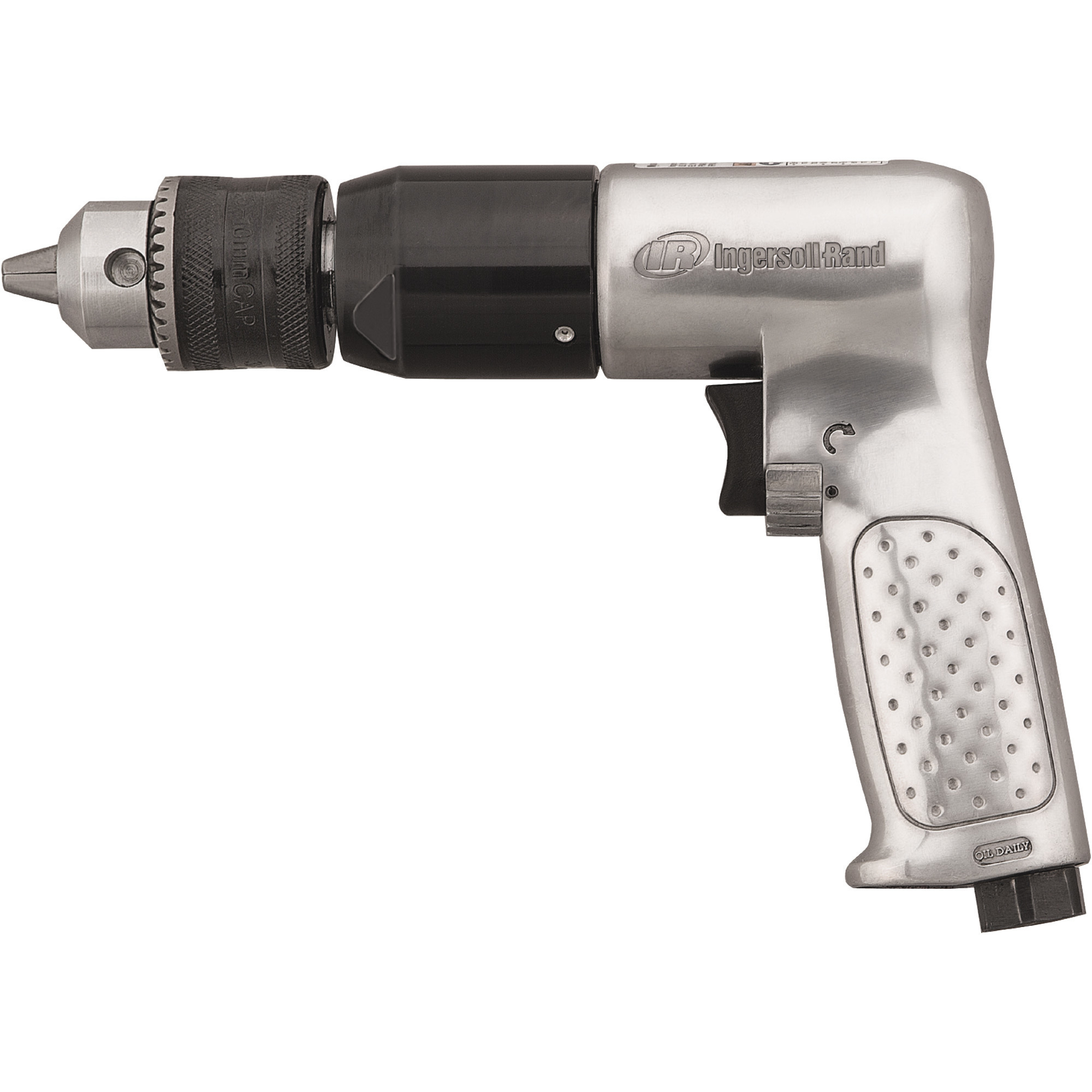 Taladro de aire Ingersoll Rand con Tecnología Reversible Silenciosa, Chuck de 1/2 pulgadas, 500 RPM, 4 CFM, Modelo 7803RA.