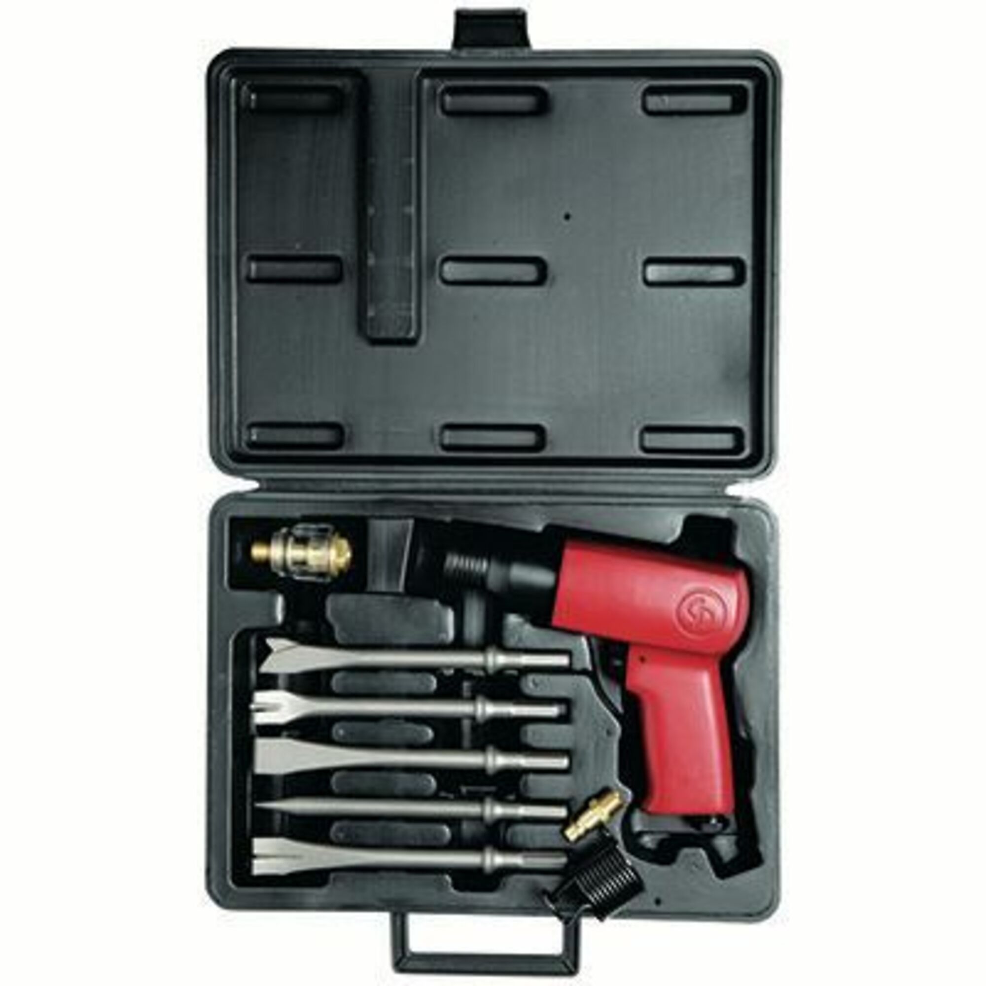 Martillo neumático Chicago Pneumatic, 0.401 pulgadas, mango tipo pistola, tamaño de la punta 0.4 pulgadas, modelo CP7111K.
