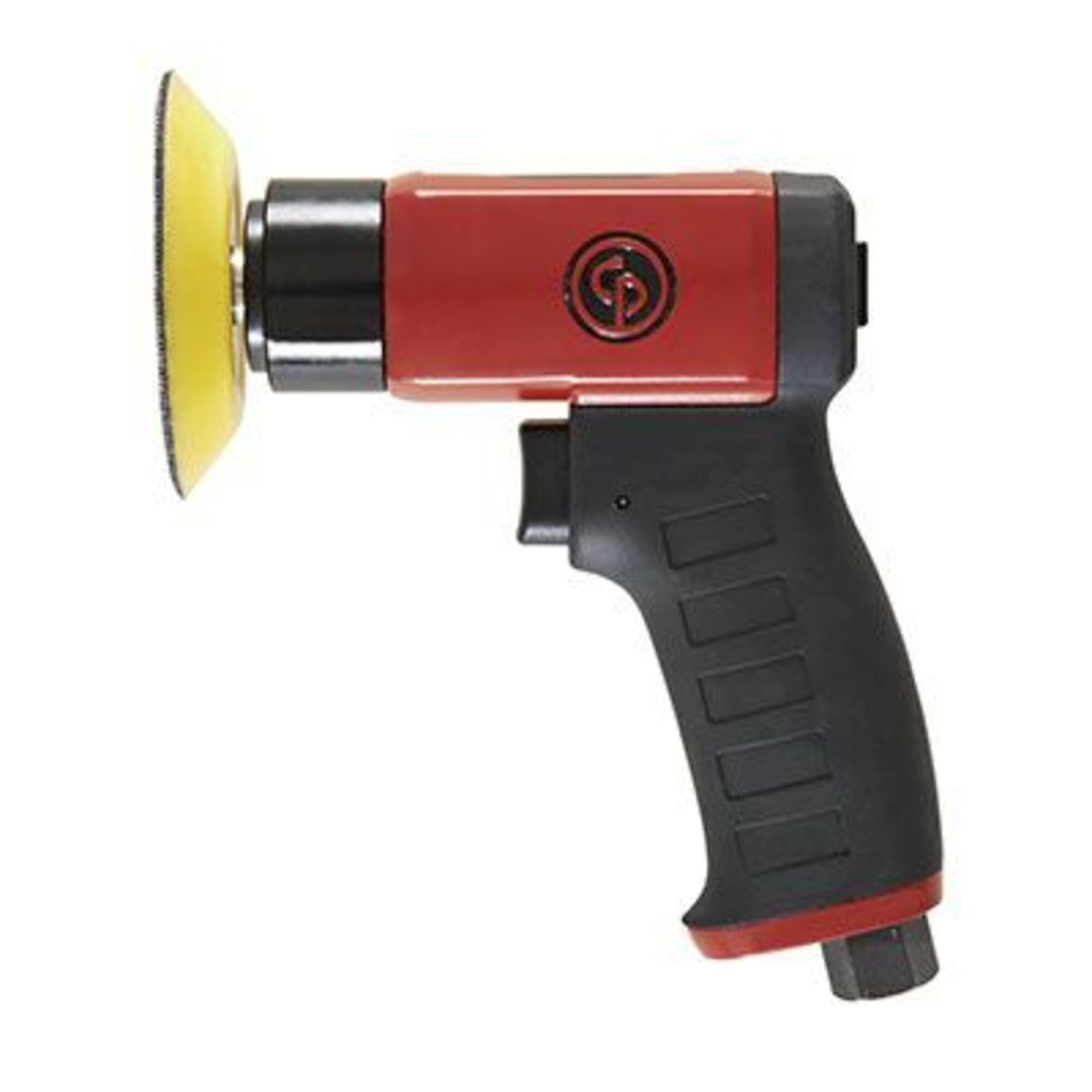 Lijadora Orbital Aleatoria de Aire de 3 pulgadas Chicago Pneumatic, Gancho y Lazo, Velocidad Máx. 15000 OPM, Diámetro del Pad 2 pulgadas, Tamaño de Entrada de Aire 1/4 in, Modelo CP7200S.