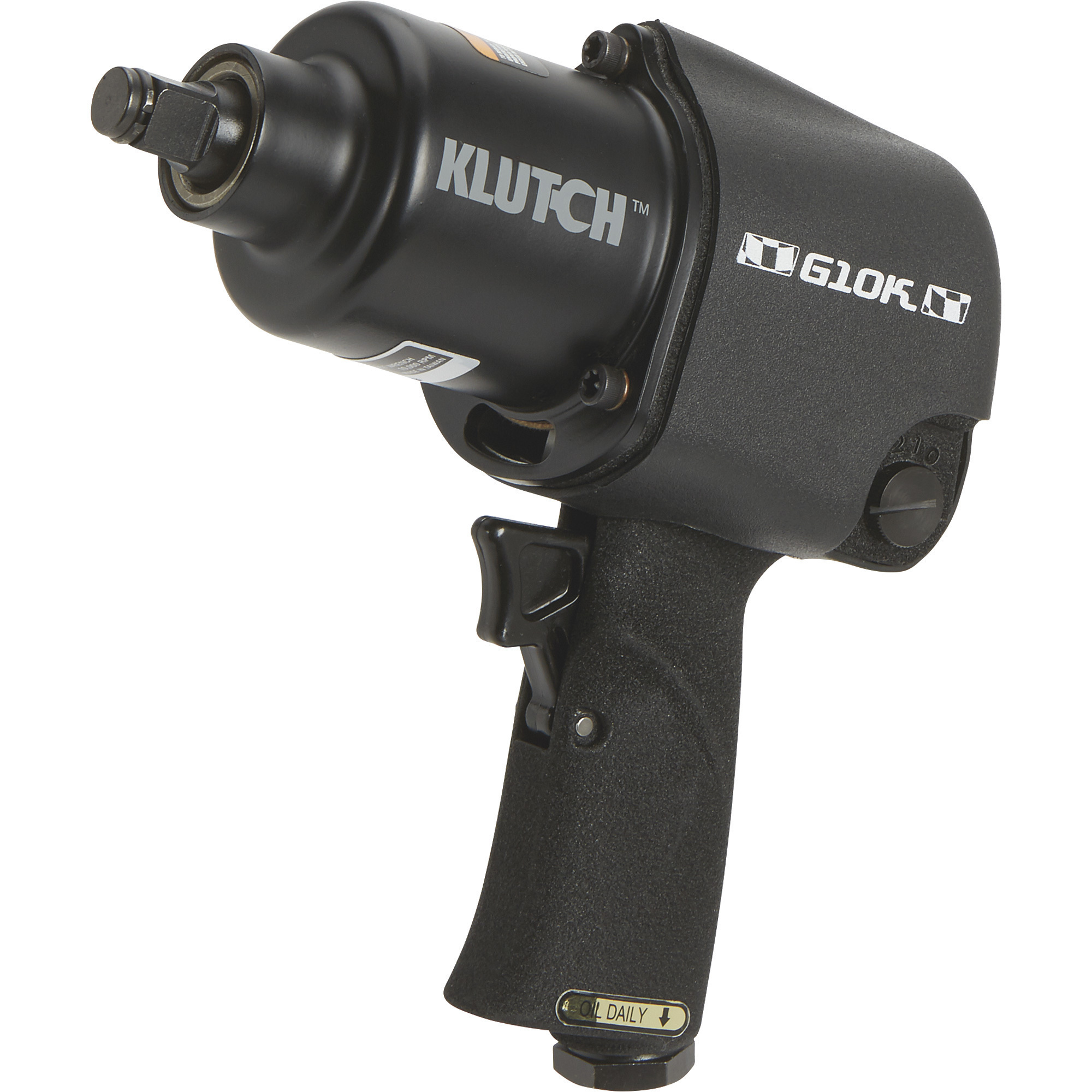 Llave de impacto de aire Klutch G10K, 1/2 pulgadas, 5 CFM, 700 ft./lbs. de torque.
