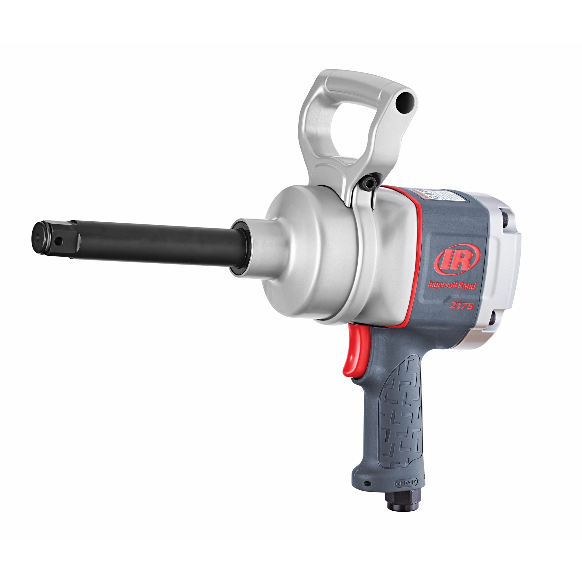 Llave de impacto neumática Ingersoll Rand de 1 pulgada, con toma de 6 pulgadas y 2000 pies-libras de torque, tamaño de unidad de 1 pulgada y 4500 RPM máx., Modelo 2175MAX-6.