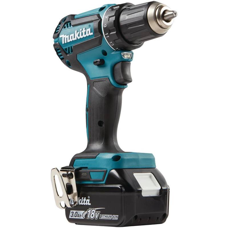Juego de taladro atornillador Makita 18V LXT de iones de litio sin escobillas inalámbrico de 1/2 pulgadas, 3.0Ah - XFD131