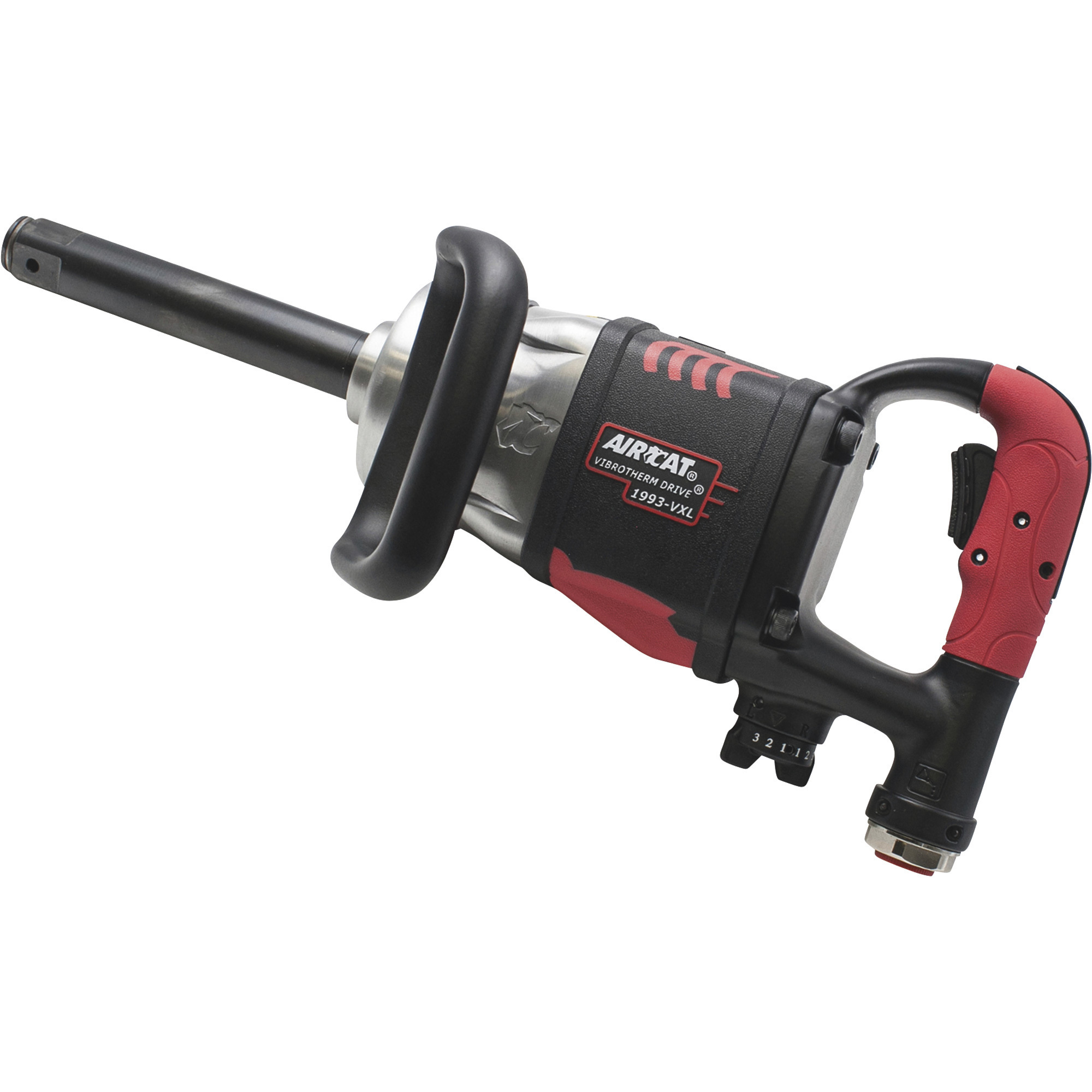 Llave de impacto AIRCAT Vibrotherm Drive de composite con yunque de 7 pulgadas, 1 pulgada de accionamiento, 2100 Ft./Lbs. de torque máximo, Modelo# 1993-1-VXL