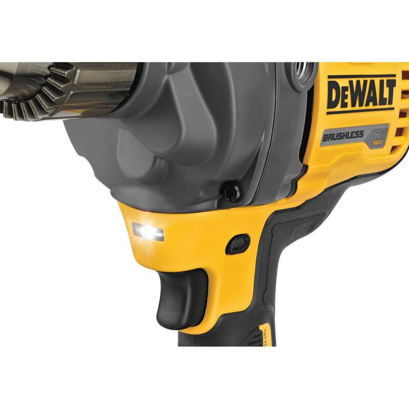 Mezcladora/Taladro de Concreto de 1/2 pulgadas sin escobillas inalámbrico DEWALT FLEXVOLT 60V MAX con E-Clutch y (1) batería FLEXVOLT 6.0Ah - DCD130T1.