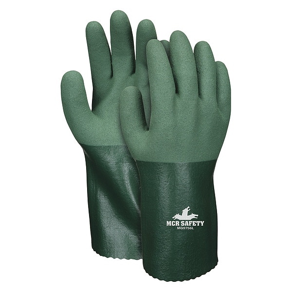 Guantes Resistentes a Químicos de 12" de Mcr Safety, Nitrilo, M, Paquete de 12 - MG9756M