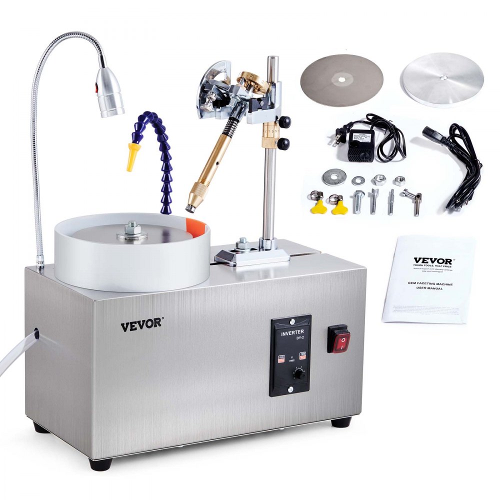 VEVOR Gem Faceting Machine 180W Jade Grinding Polishing 2980RPM Rock Polisher - KDSM603000RPM8A4JV1