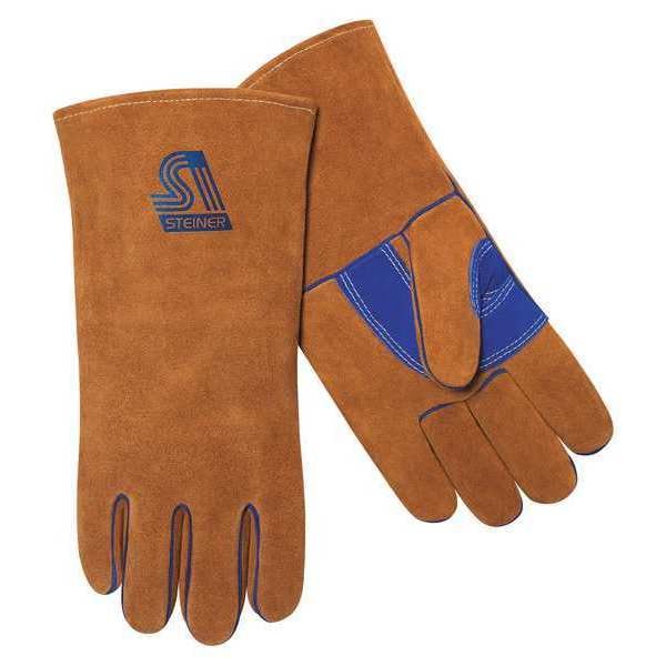 Guantes para Soldadura de Varilla Steiner, Palma de Cuero de Res, Talla L, Par - 2119B-L
