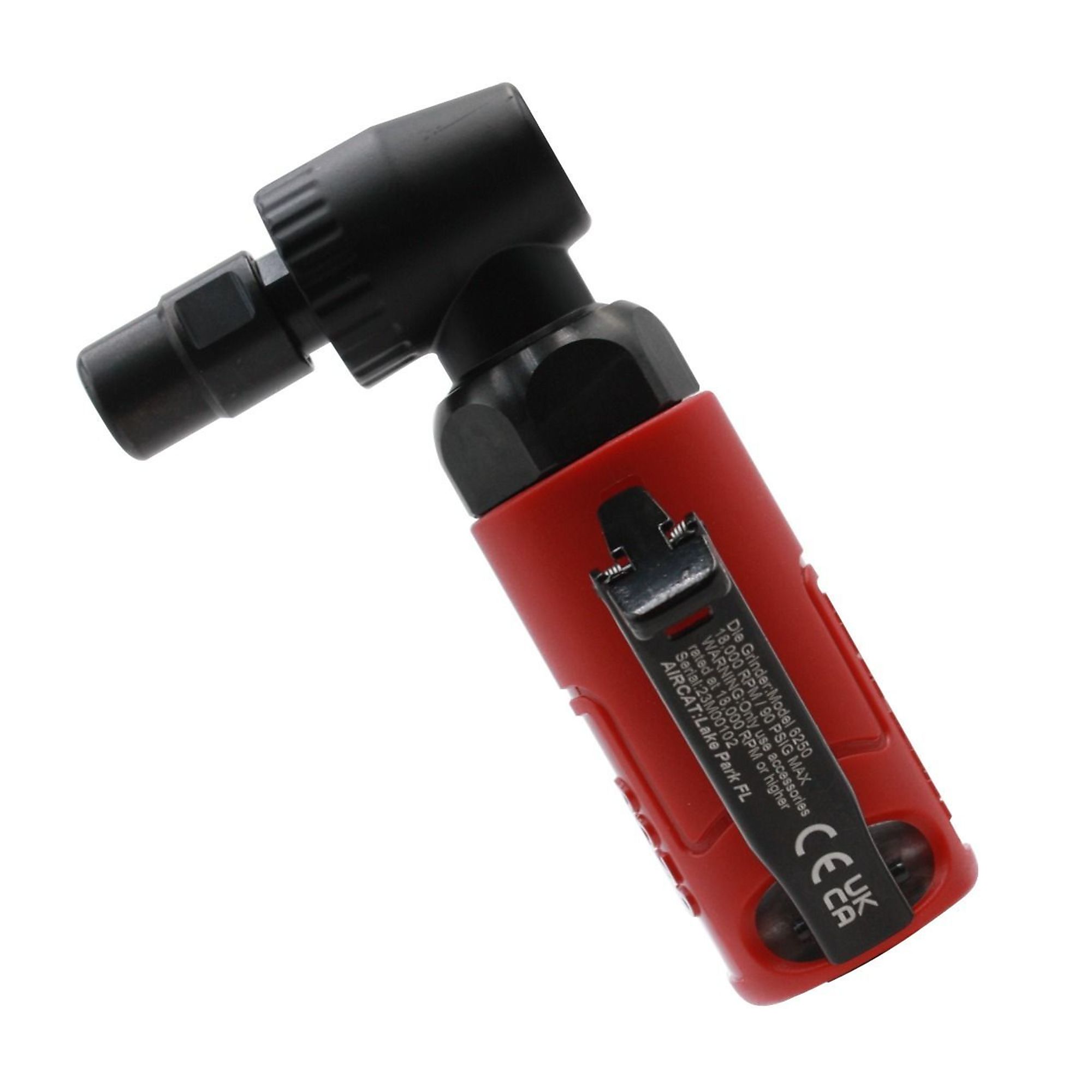 Rectificadora neumática de ángulo recto mini 1/4 pulgadas AirCat, velocidad máxima de 18000 rpm, Modelo# 6250.