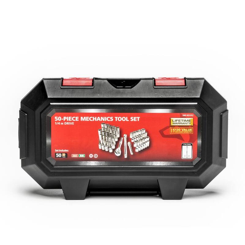Juego de herramientas para mecánica Husky de 1/4 de pulgada (50 piezas) - H50MTS4D