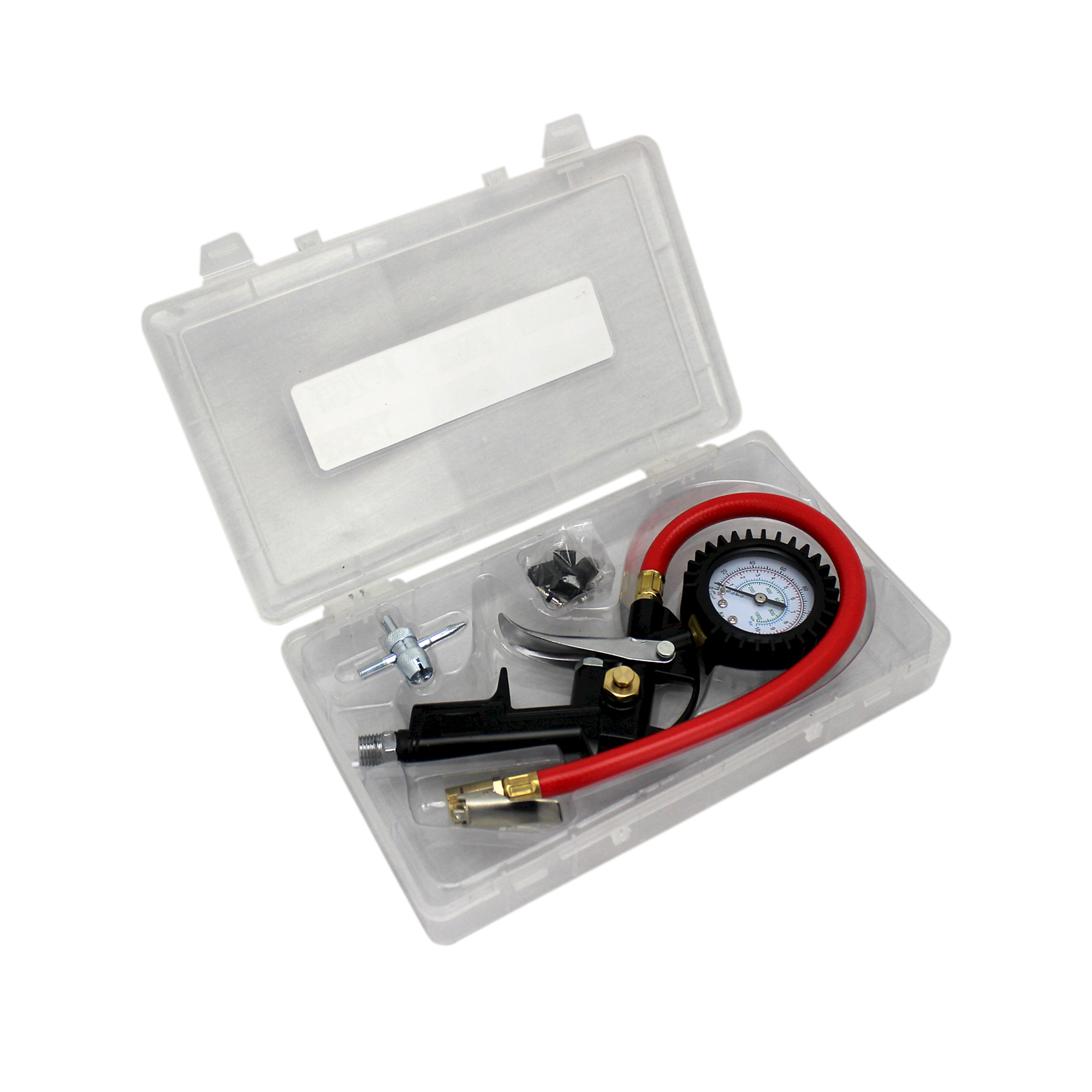 Kit de 10 piezas para inflador de aire con manómetro analógico tipo pistola EXELAIR by Milton, Modelo EX0510PKIT.