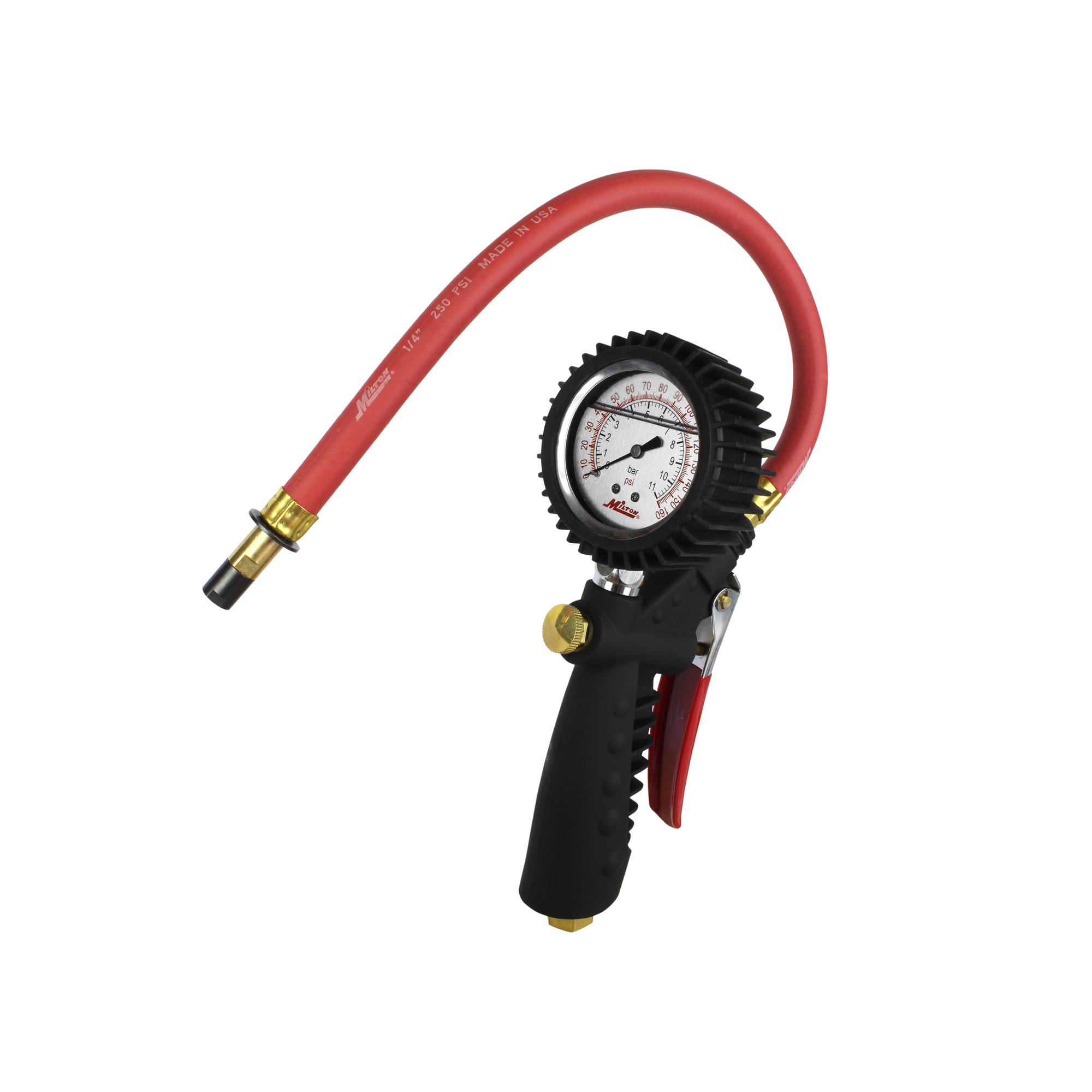Medidor inflador analógico Milton con boquilla recta, Modelo# S-574A