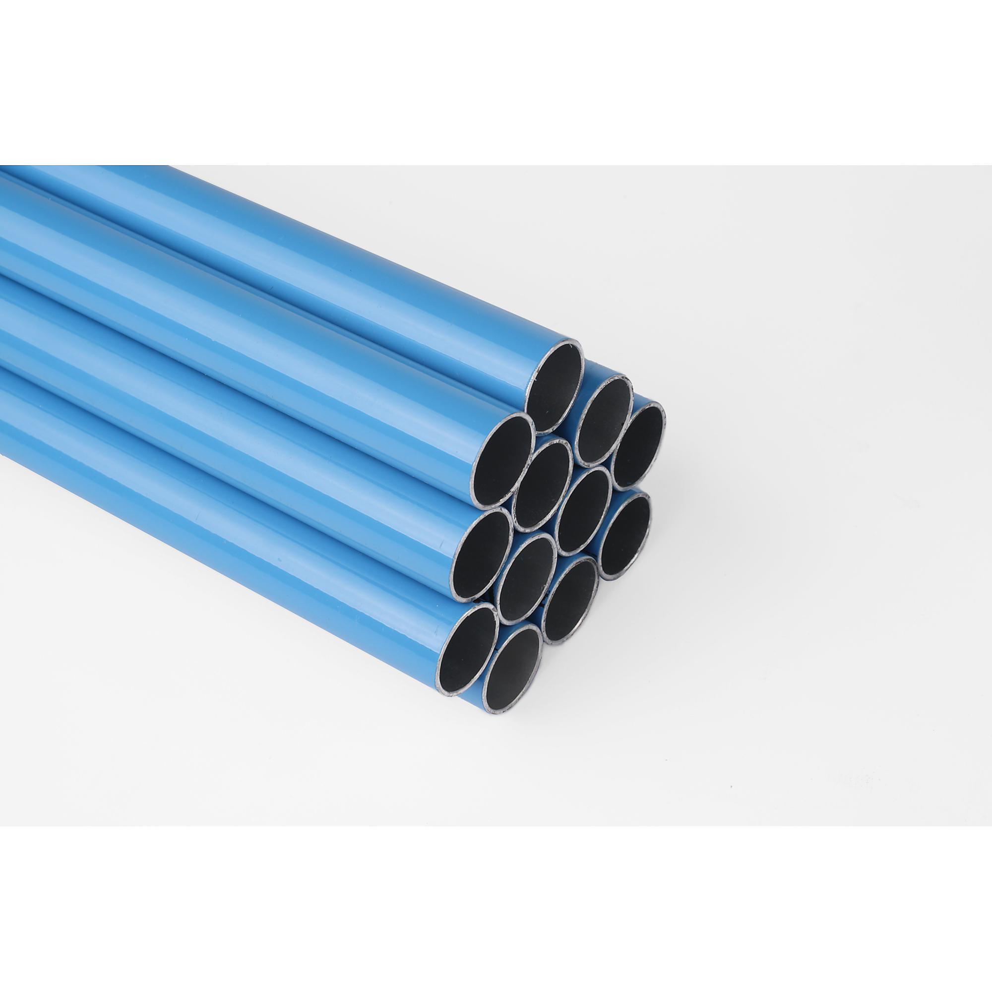 Tubo de aluminio azul recubierto con polvo de 1-1/2 pulgadas Fastpipe, resistente, para uso industrial, modelo F4863 - Máx. PSI 190