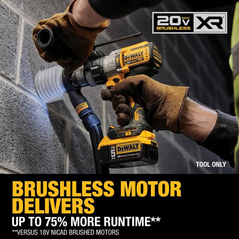 Martillo perforador inalámbrico sin cepillo DEWALT 20V MAX XR de 3 velocidades de 1/2 pulgada (Herramienta solamente) - DCD996B