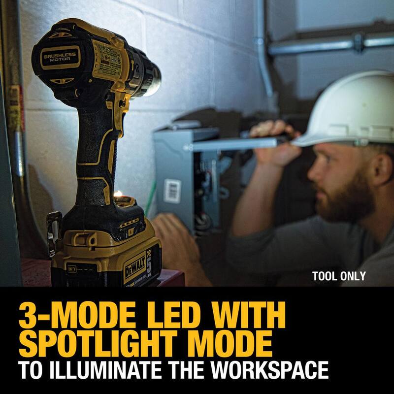 Martillo perforador inalámbrico sin cepillo DEWALT 20V MAX XR de 3 velocidades de 1/2 pulgada (Herramienta solamente) - DCD996B