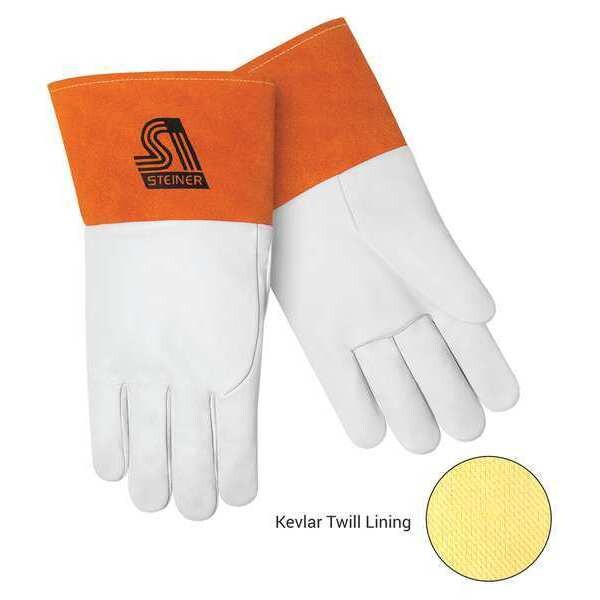 Guantes de soldadura TIG Steiner, palma de piel de cabra, 2XL, paquete de 1 - 0224K-2X