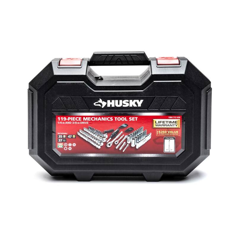 Juego de herramientas mecánicas Husky (119 piezas) - H119MTS