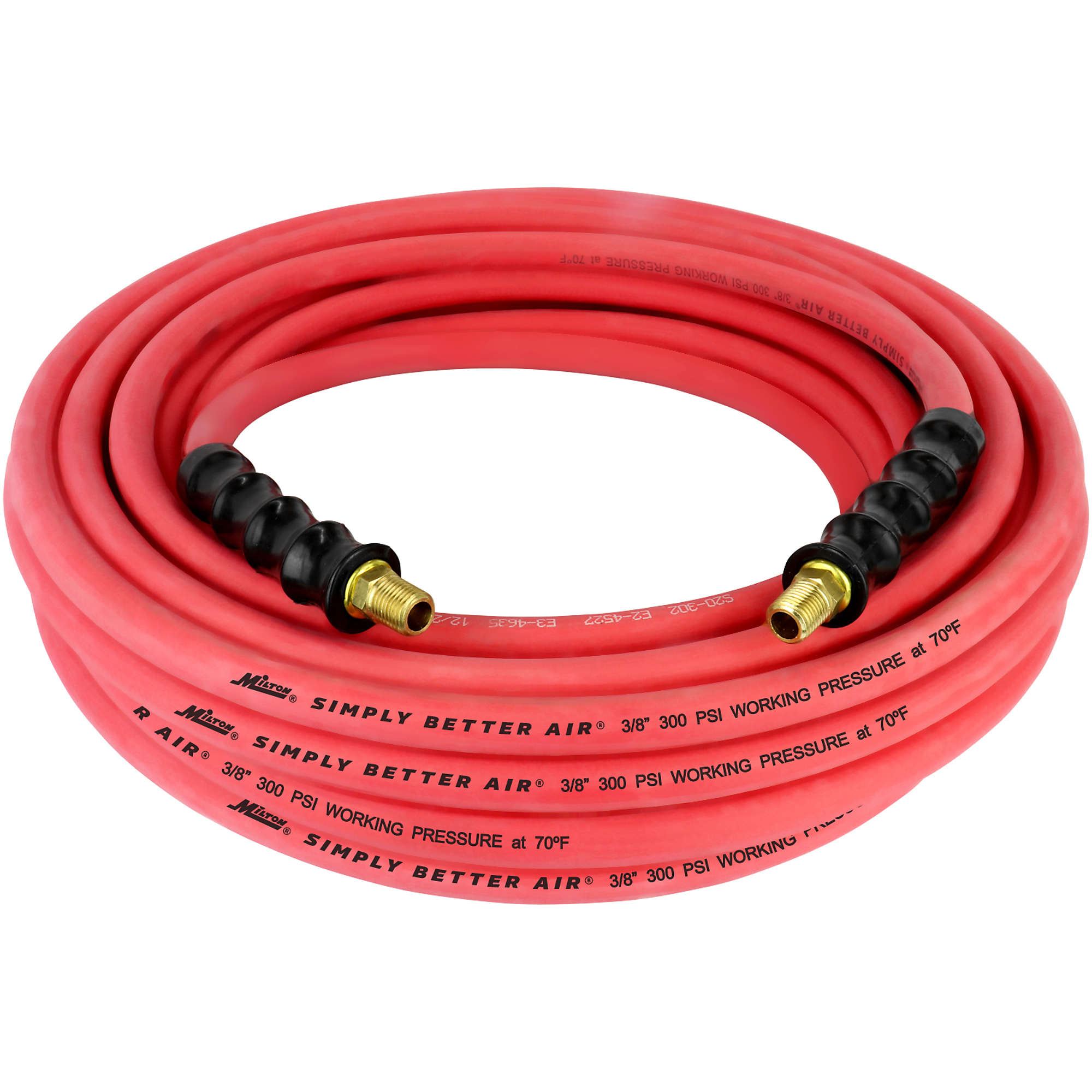 Manguera de hule Milton de 3/8 pulg. x 50 pies, 300 PSI, Modelo ULR385014