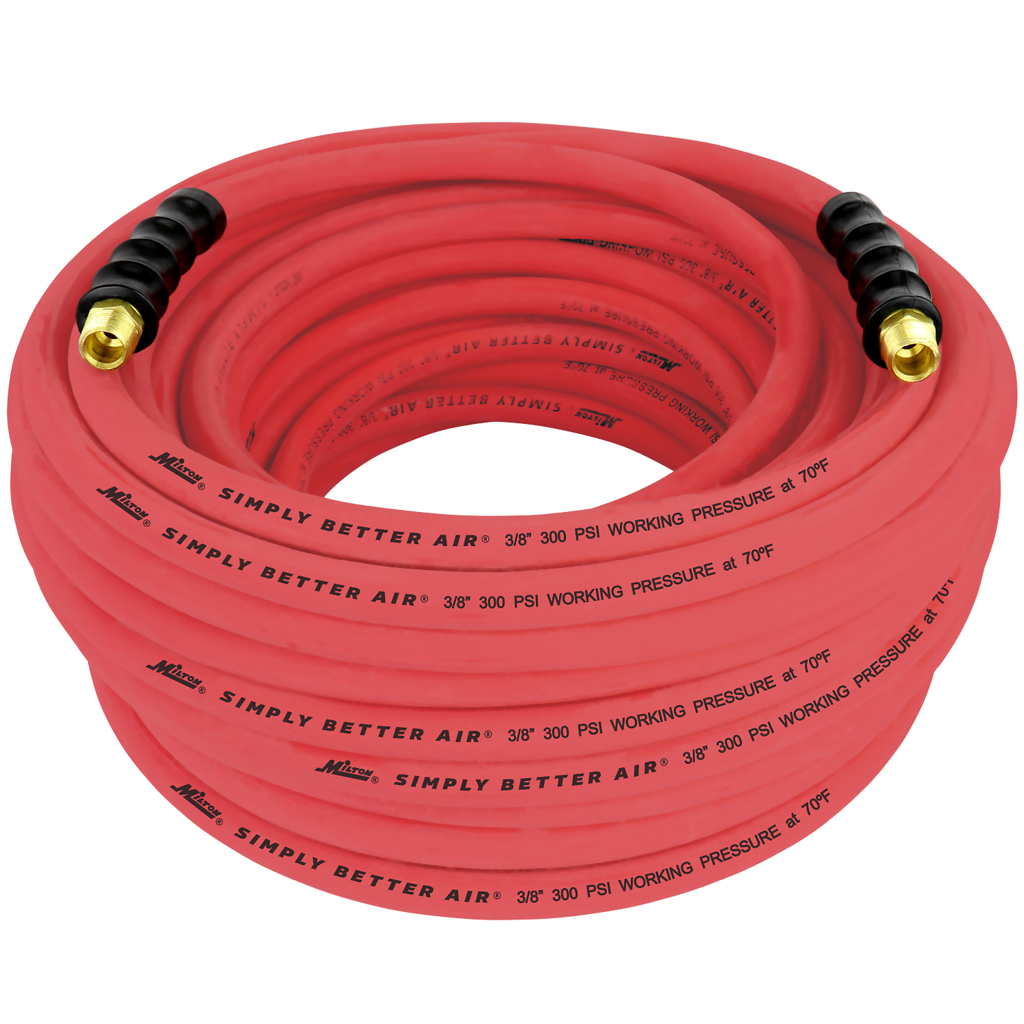 Manguera de hule Milton de 3/8in. x 100ft., 300 PSI, Modelo #ULR3810038