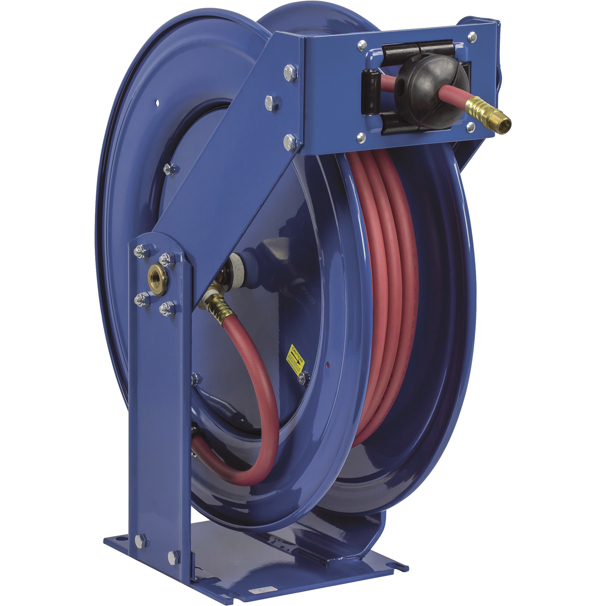 Carrete para manguera de aire de la serie Truck de Coxreels, máxima resistencia, con manguera de PVC de 3/8 pulg. x 50 pies, máx. 300 PSI, modelo TSH-N-350.