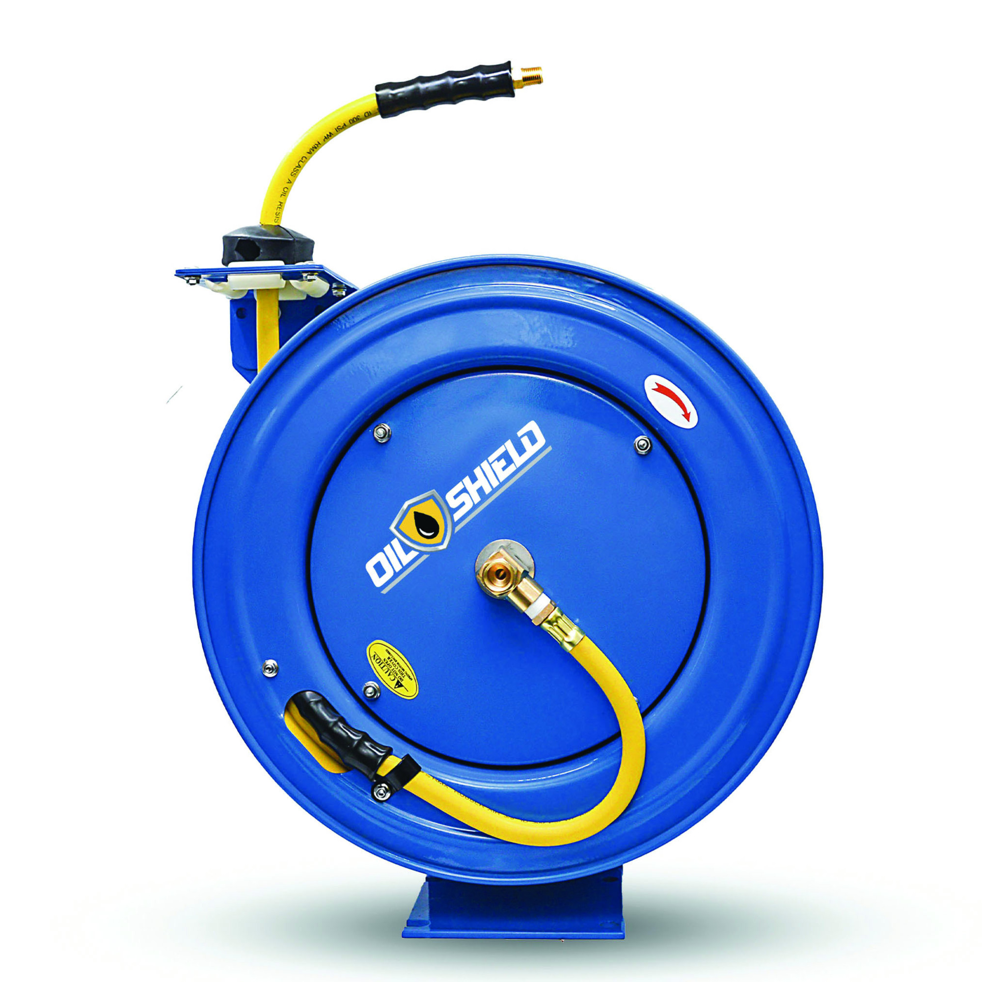 Enrollador de manguera de aire de goma OilShield HD SA ensamblada 1/2in.x50ft.