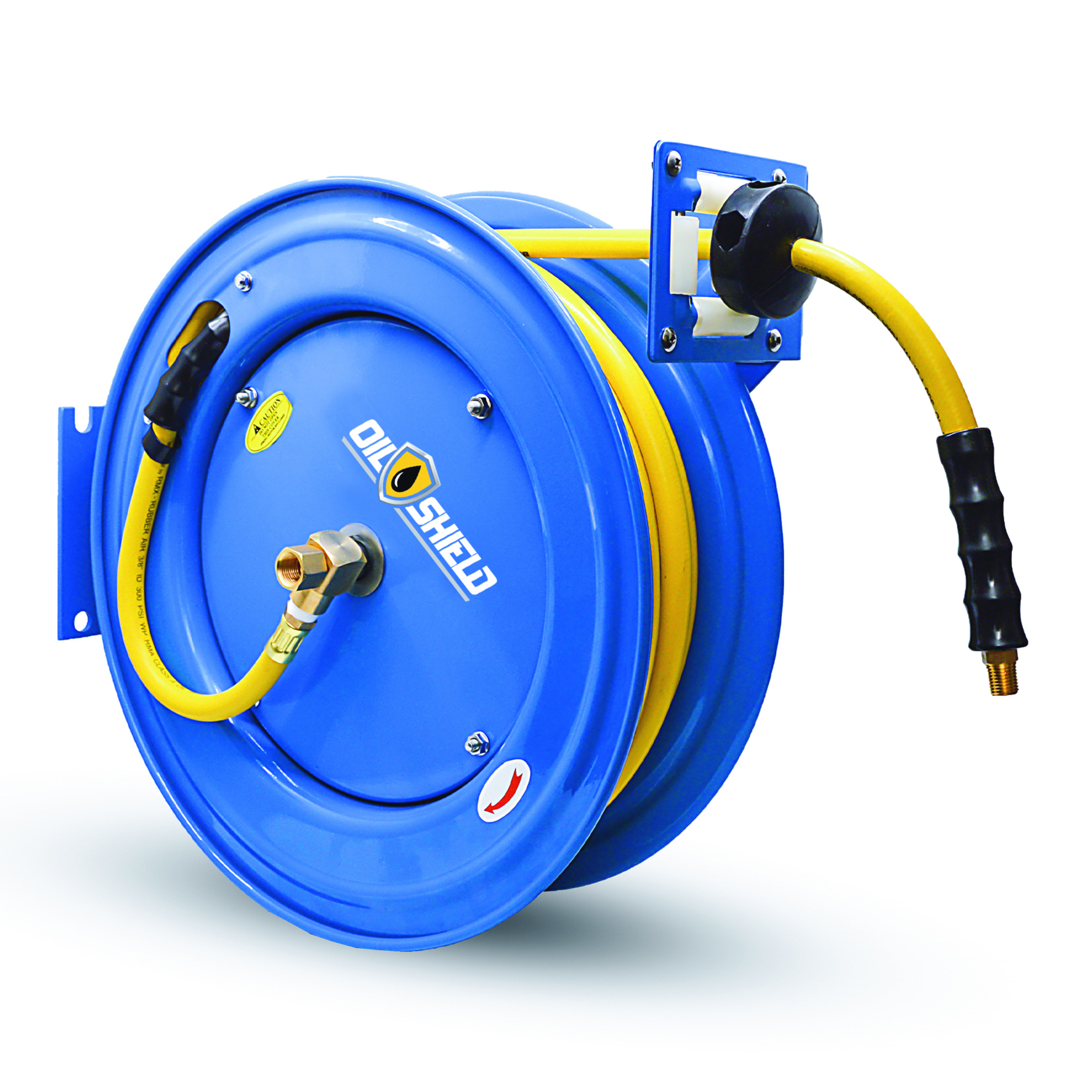 Carrete de Manguera de Aire OilShield, de Hule 3/8in.x50ft. HD SA Assembly, Diámetro de Manguera 3/8 in, Longitud de Manguera 50 ft, Modelo# OSRHD3850