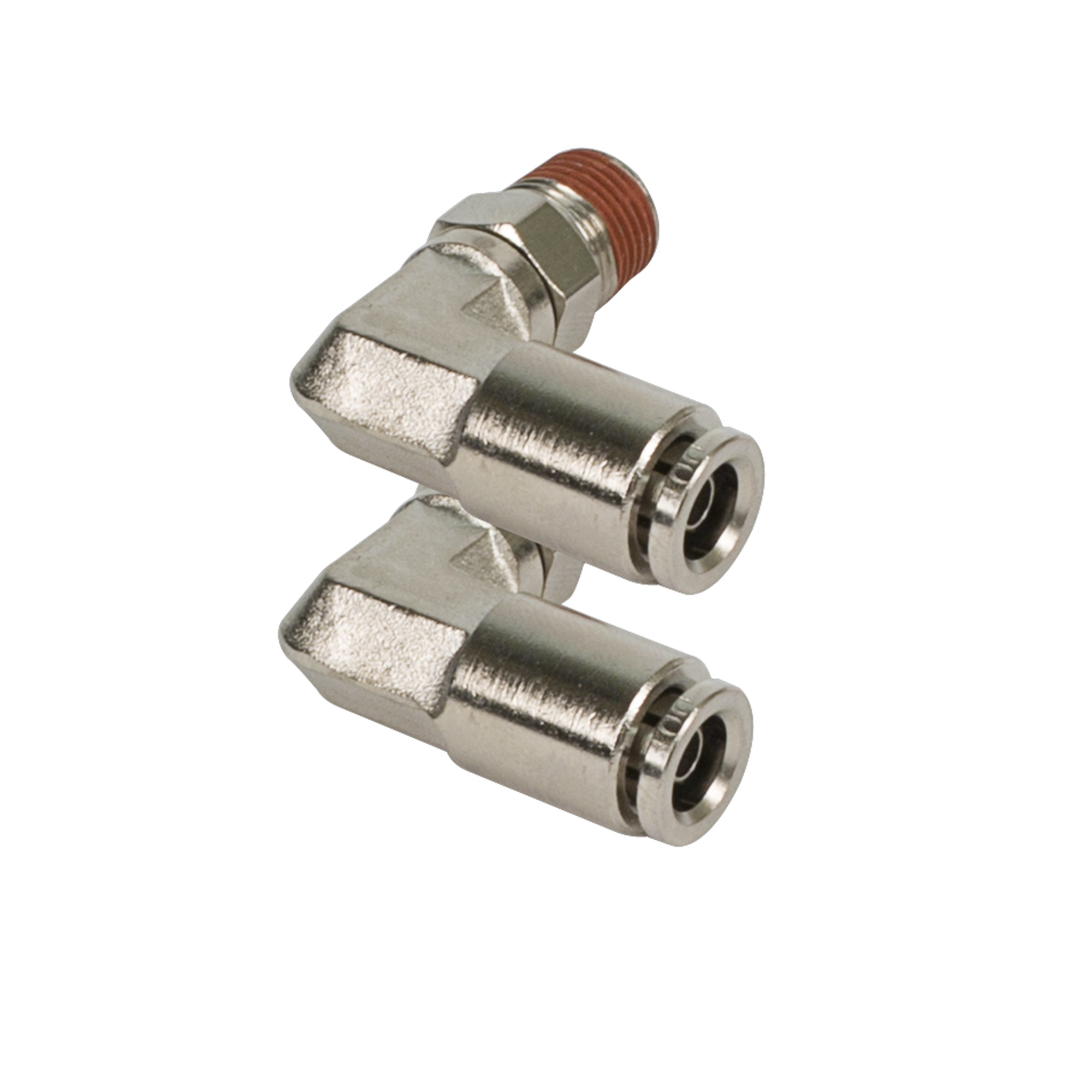 Conector giratorio Viair de 90 Grados PTC - 1/8in. NPT, latón niquelado, 200 PSI, Modelo# 11442