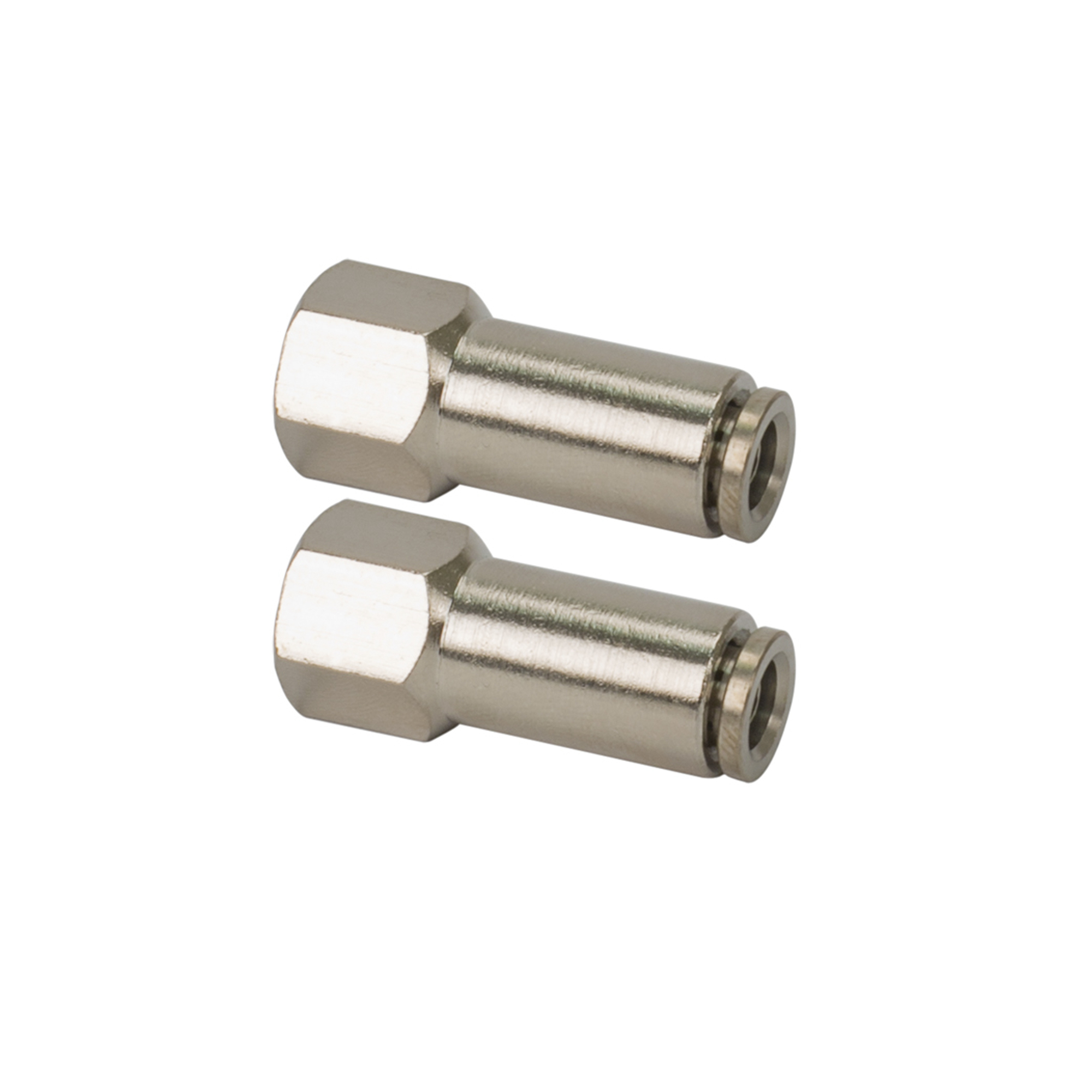 Conector recto PTC de línea aérea Viair - 1/8 pulg. NPT, de latón niquelado, 200 PSI, Modelo# 11478