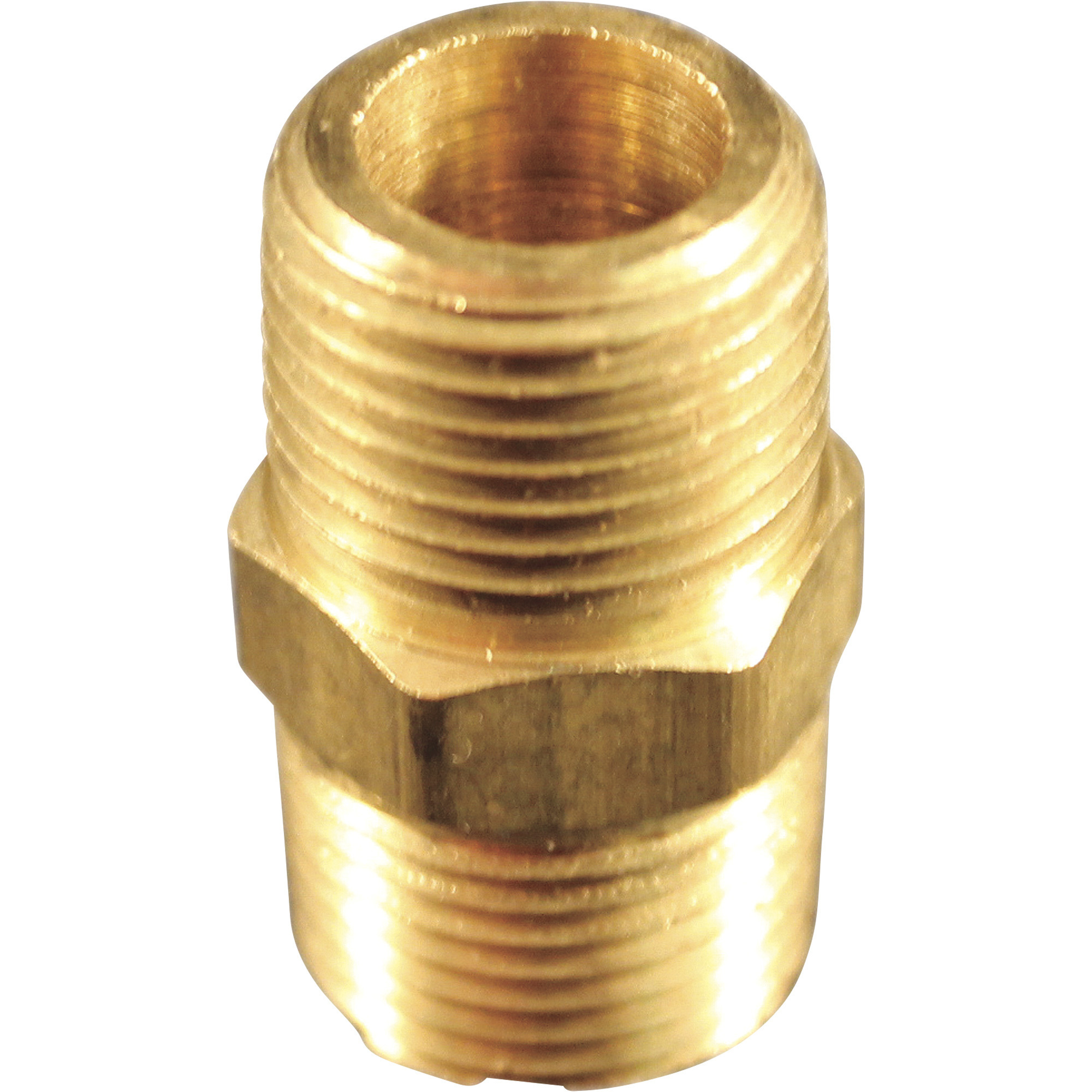 Niple hexagonal macho de Milton, 3/8in. NPT x 3/8in. NPT, Modelo# S-647.
