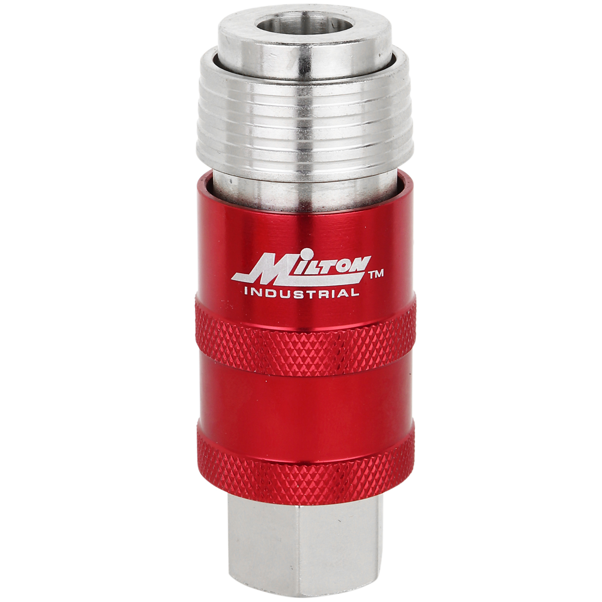 Acoplador de escape de seguridad Milton, 1/4in. FNPT, Tamaño de acoplador de 1/4 in, Modelo# S-1750.