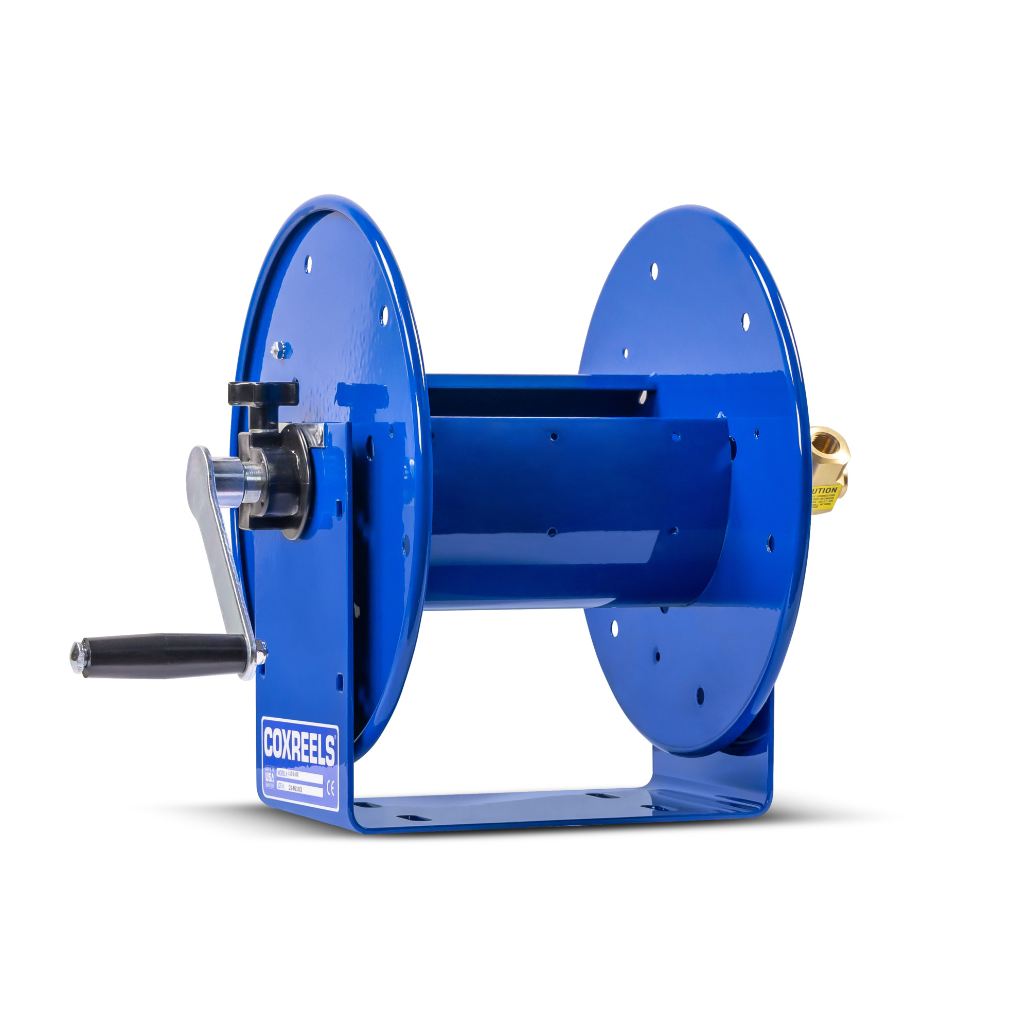 Carrete manual compacto para manguera de 3/8 x 100 pies sin manguera, diámetro de manguera de 3/8 pulgadas, longitud de manguera de 100 pies, modelo #112-3-100 de Coxreels.