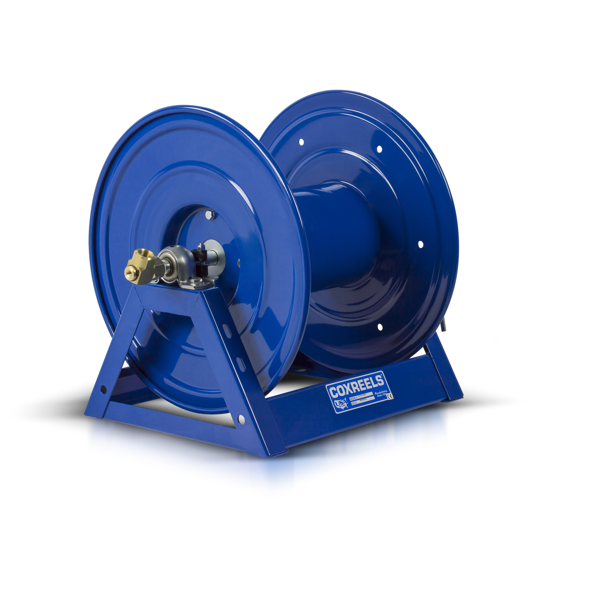 Reel de manguera manual Coxreels 1/2 pulg. x 200ft. sin manguera - Diámetro de manguera 1/2 in, Longitud de manguera 200 ft, Modelo #1125-4-200