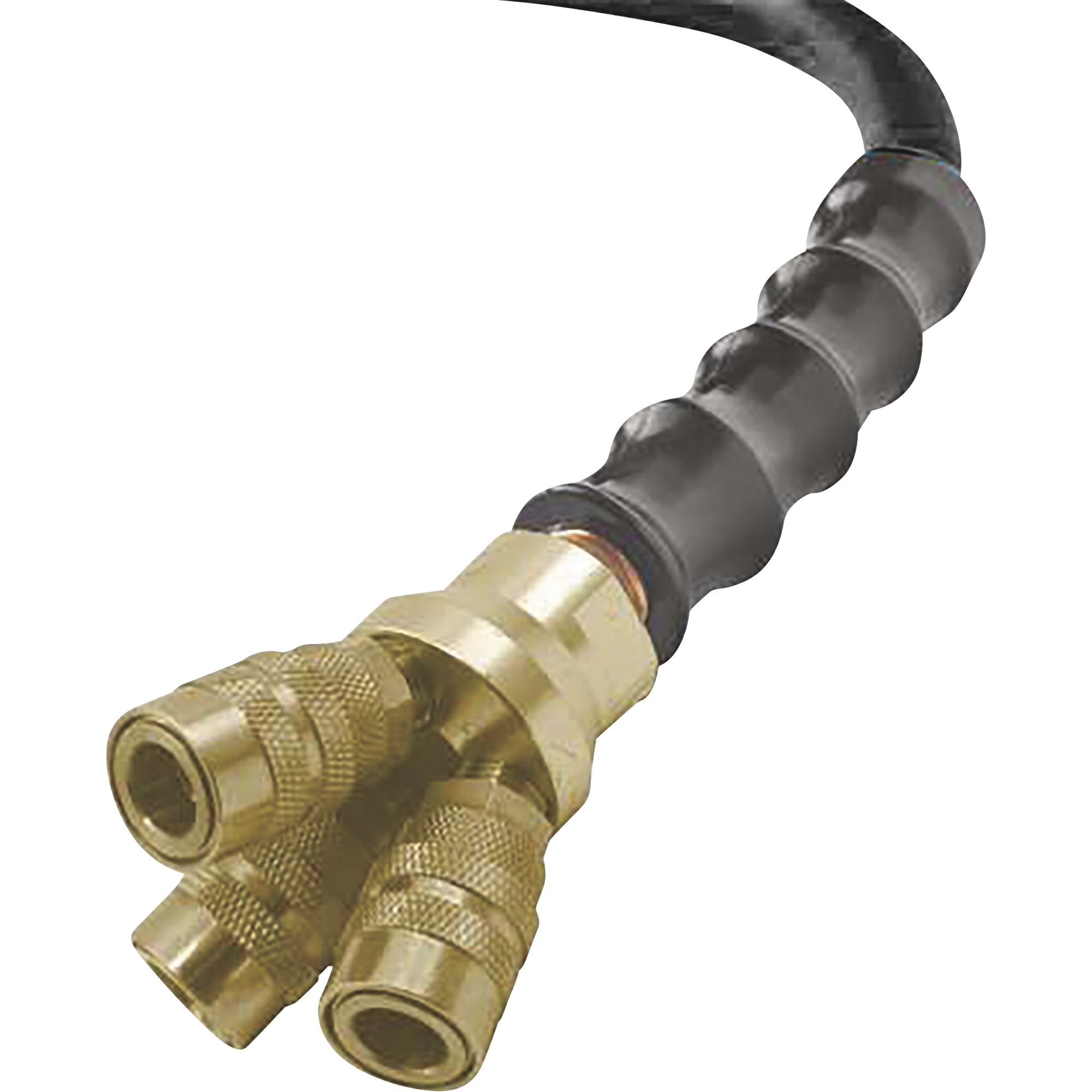 Manguera de arranque Klutch Professional con acoplador de 3 vías, 3/8 pulg. x 3 pies, 300 PSI, Modelo# TLEX3803-3W-NT