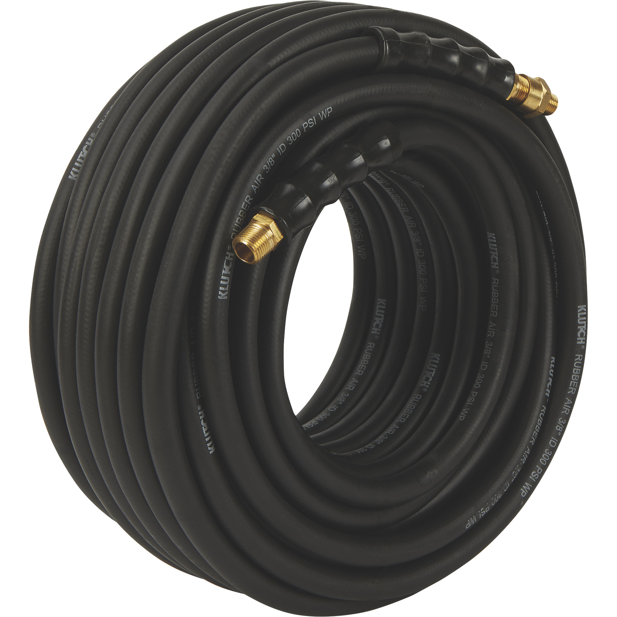 Manguera de aire de hule Klutch, 3/8 pulgadas x 100 pies, 300 PSI, Modelo# TLEX38100-NT