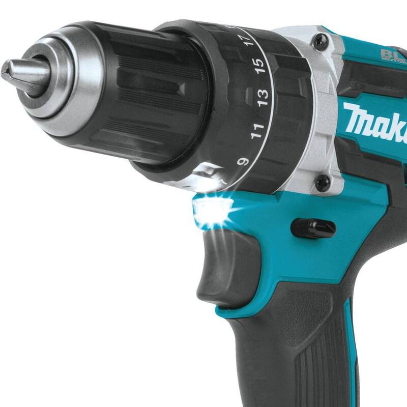 Martillo taladrador inalámbrico sin escobillas de 1/2 pulgadas de iones de litio LXT de 18V de Makita (sólo herramienta) - XPH12Z
