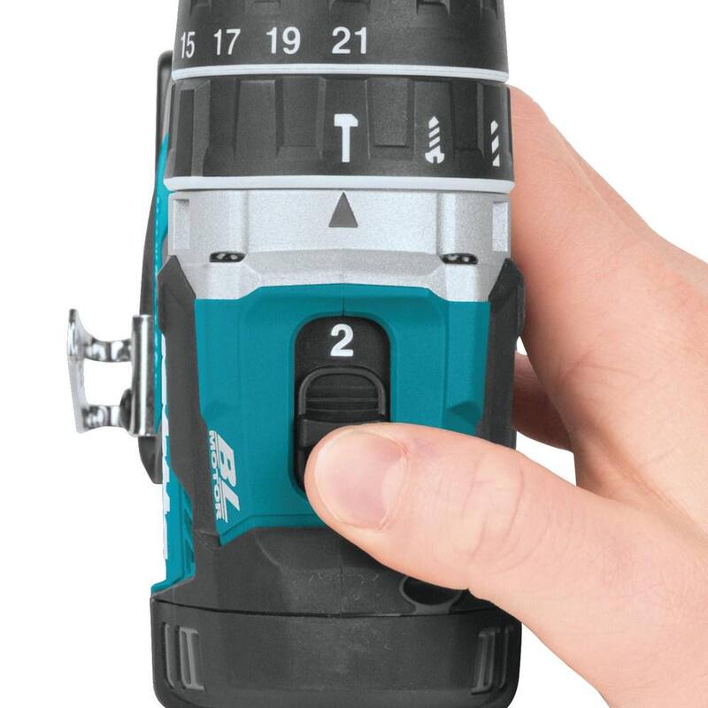 Martillo taladrador inalámbrico sin escobillas de 1/2 pulgadas de iones de litio LXT de 18V de Makita (sólo herramienta) - XPH12Z