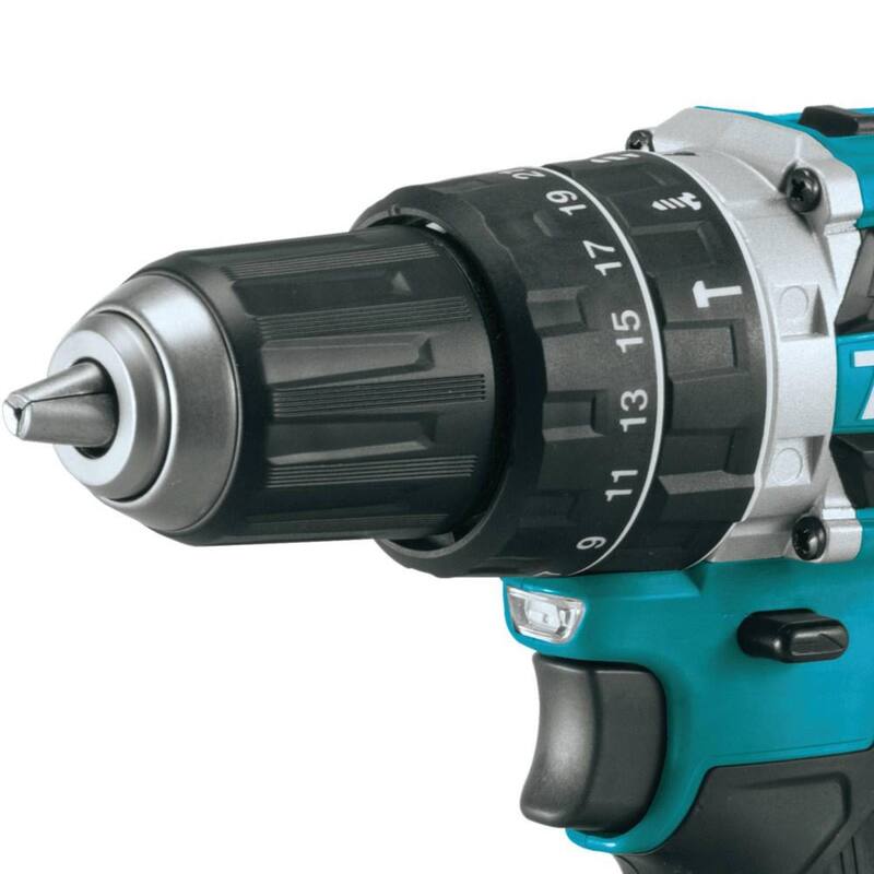Martillo taladrador inalámbrico sin escobillas de 1/2 pulgadas de iones de litio LXT de 18V de Makita (sólo herramienta) - XPH12Z