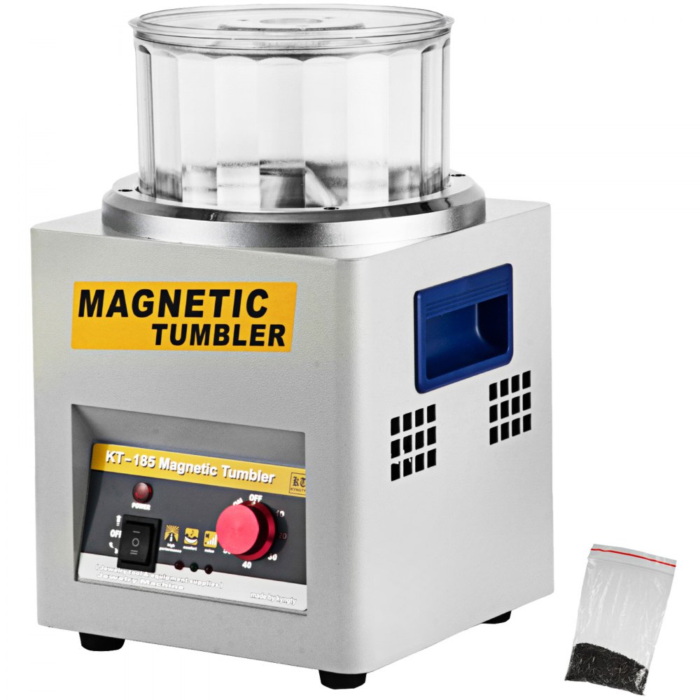 VEVOR Magnetic Tumbler, 180mm Jewelry Polisher Tumbler,2000 RPM KT-185 Jewelry Polisher Finisher with Adjustable Direction and Time for Jewelry (185mm) - KT-185CGT00000001V1