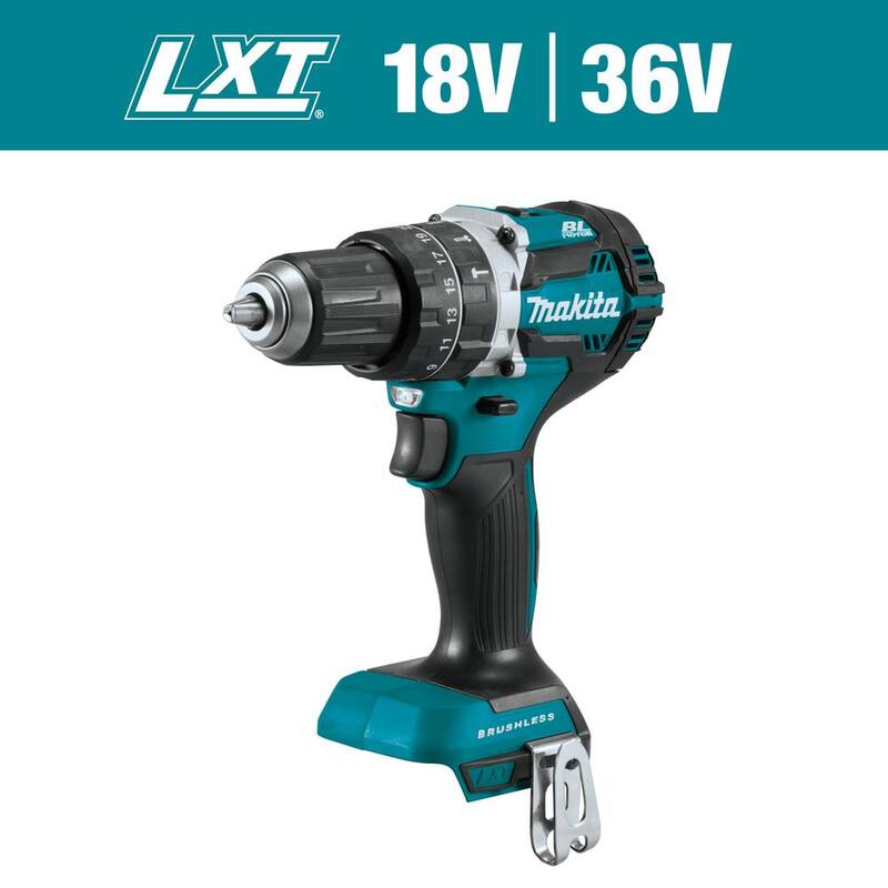 Martillo taladrador inalámbrico sin escobillas de 1/2 pulgadas de iones de litio LXT de 18V de Makita (sólo herramienta) - XPH12Z