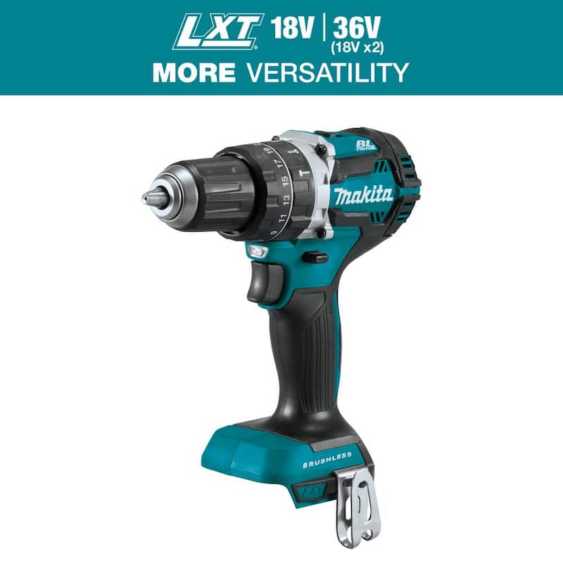 Martillo taladrador inalámbrico sin escobillas de 1/2 pulgadas de iones de litio LXT de 18V de Makita (sólo herramienta) - XPH12Z