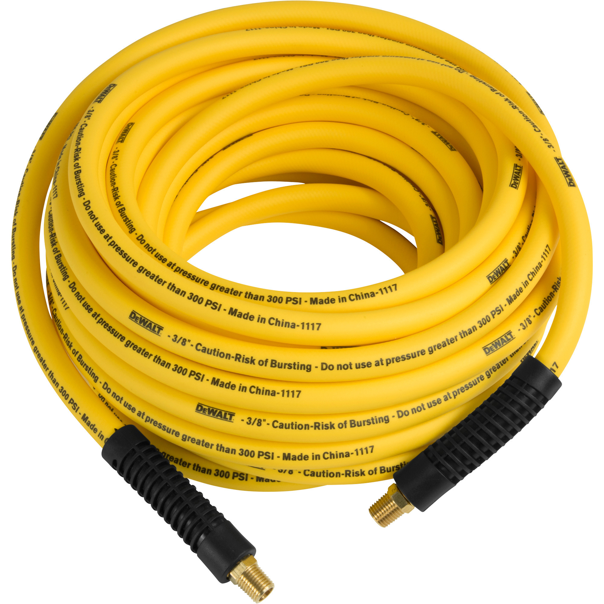 Manguera de Aire Híbrida DEWALT Premium, 3/8 pulg. x 50 pies, 300 PSI, Amarilla, Modelo# DXCM012-0205