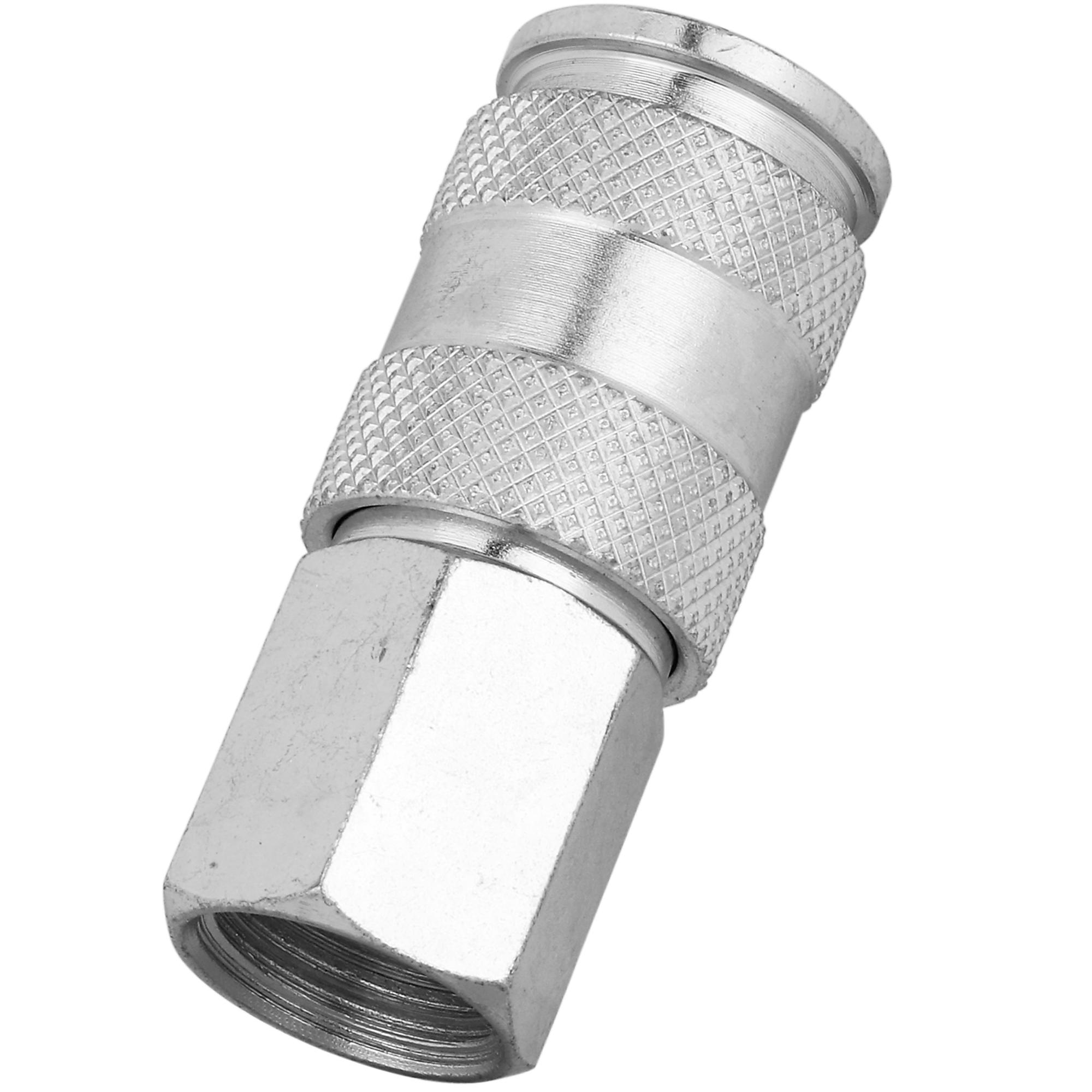 Acoplador en V de acero de 3/8 pulgadas Milton, hembra, tamaño del acoplador 1/4 pulgada, Modelo S-766ST