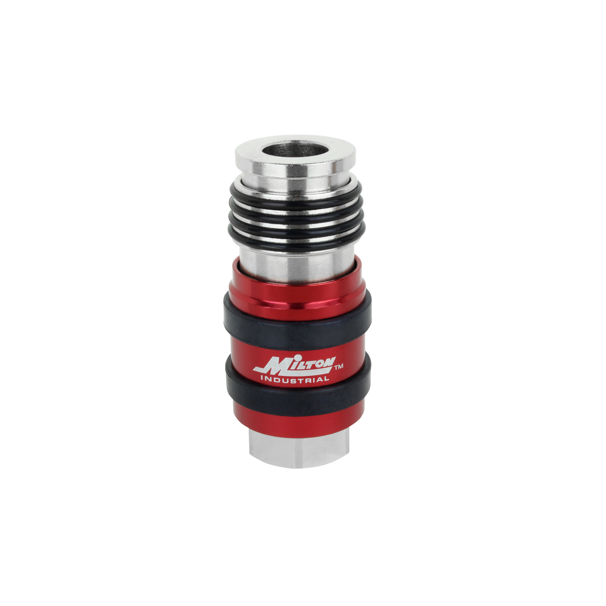 Acoplador de Escape de Seguridad Milton, Cuerpo de 3/8 pulgadas, Rosca Hembra de 1/4 pulgadas, Tamaño de Acoplador 3/8 pulgadas, Modelo s-1756