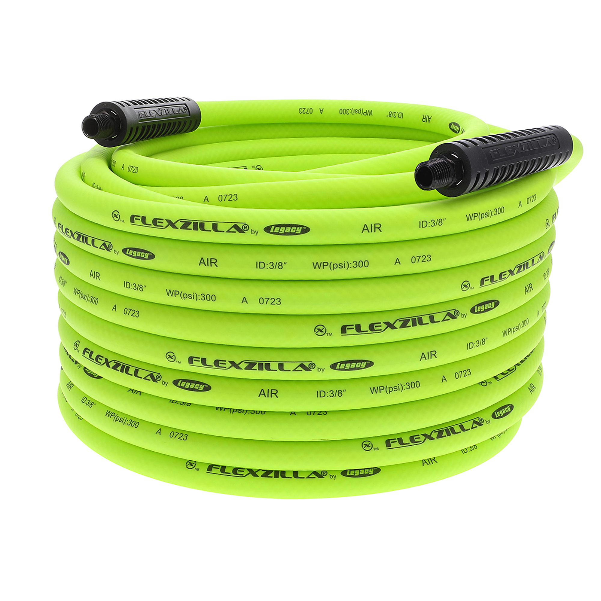 Manguera de Aire Legacy Flexzilla® 3/8in. x 100ft., con Conexiones 1/4in. MNPT, Modelo HFZ38100YW2-E