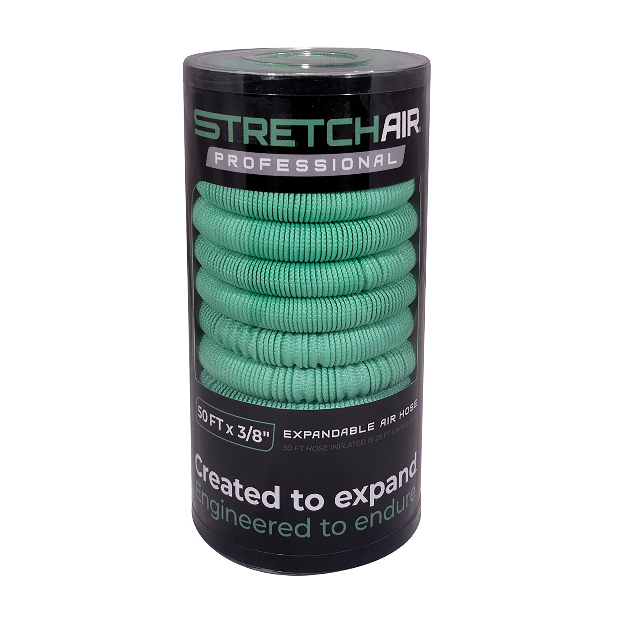 Manguera de aire expandible StretchAir, 3/8 pulg. X 50ft., 300 PSI, Diámetro de manguera 3/8 pulg., Longitud de manguera 50 ft, Modelo# PLP5038XR