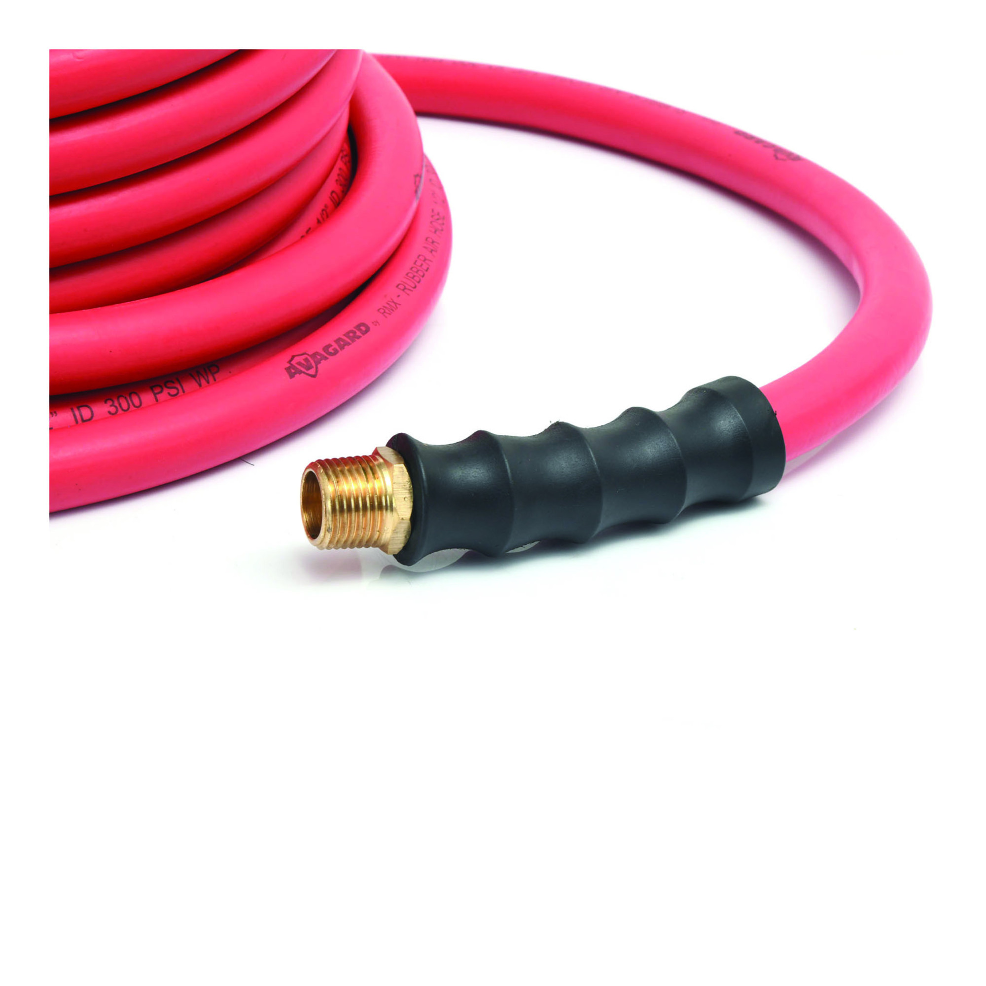 Manguera de aire de goma Avagard, 1/2 pulg. x 50 ft. Diámetro de manguera de 1/2 pulg. y longitud de 50 ft. Modelo AVG1250.