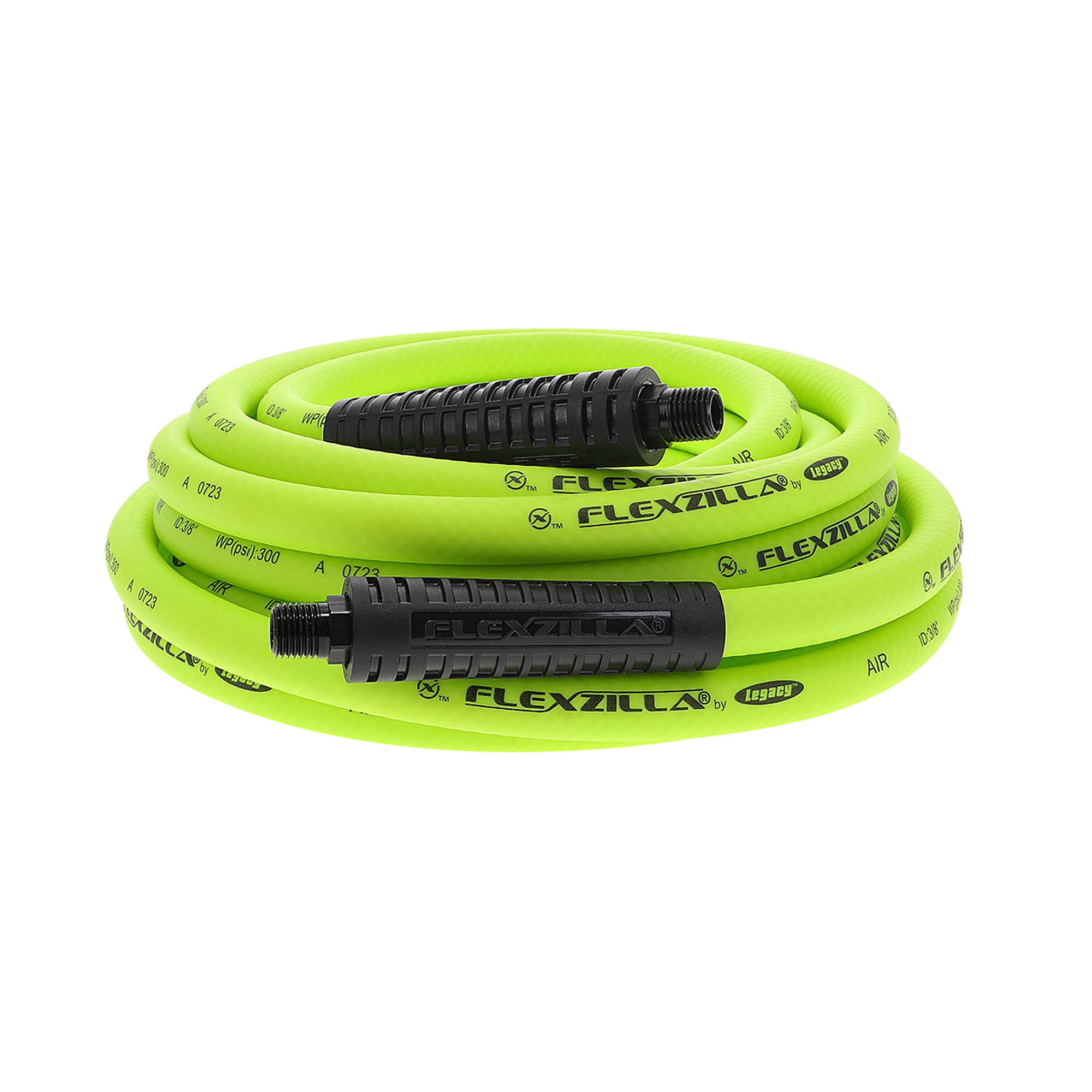 Manguera de Aire Legacy Flexzilla®, 3/8in. x 25ft., Con Conexiones de 1/4in. MNPT, Diámetro de Manguera 3/8 in, Longitud de 25 ft, Modelo HFZ3825YW2-E